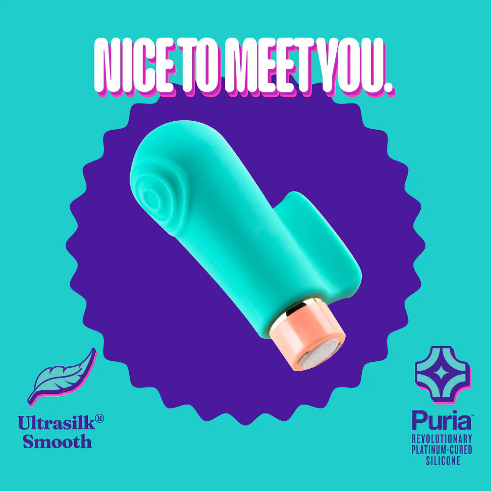 Aria Sensual AF Rechargeable Waterproof Silicone Clitoral Vibrator By Blush - Teal - Image 10