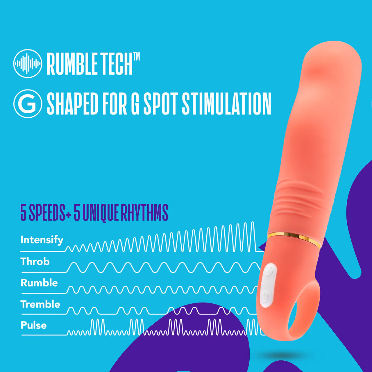Aria Smokin' AF 10-Function Silicone G-Spot Vibrator By Blush - Coral - Image 9