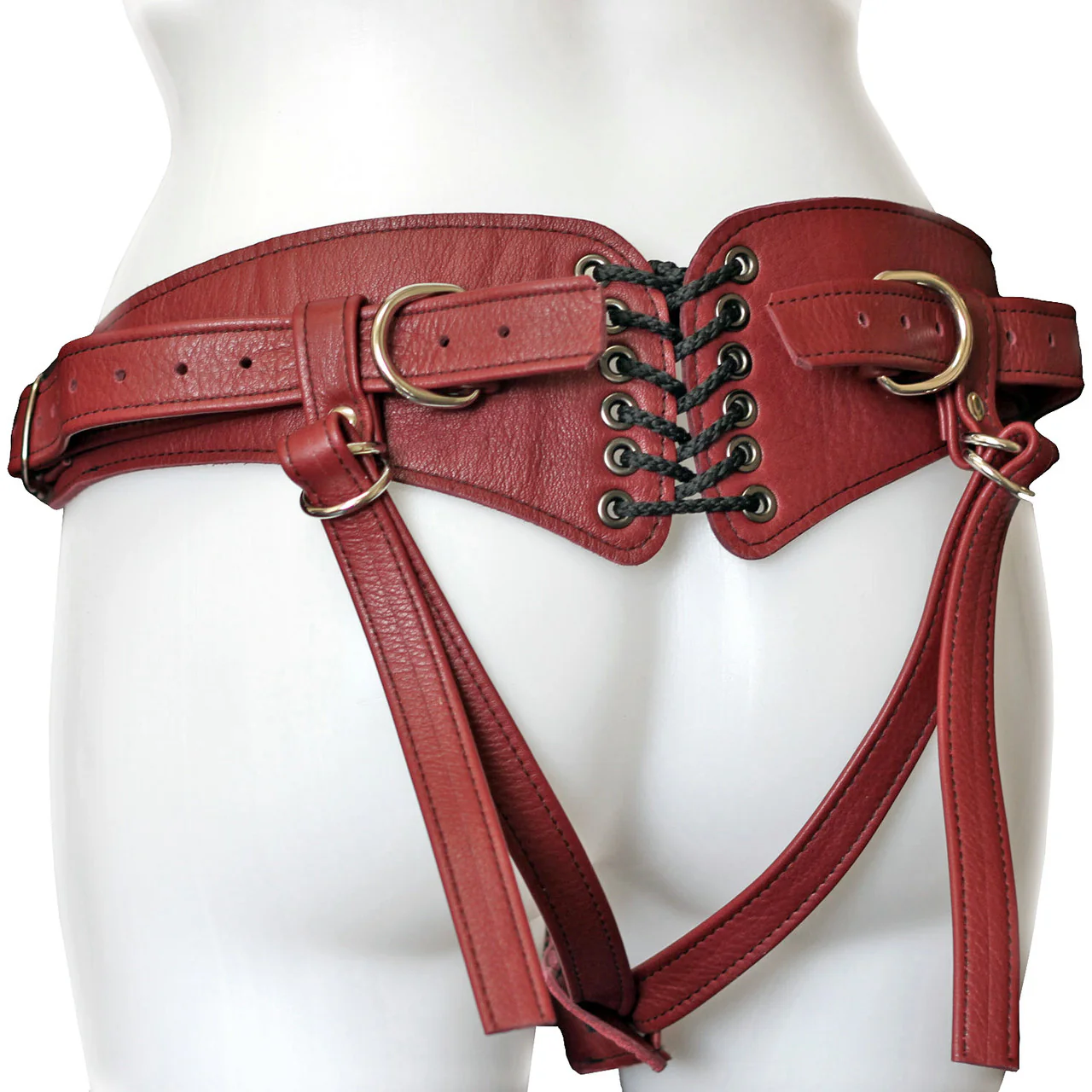 Aslan Cherry Minx Leather Strap-On Harness - Image 3