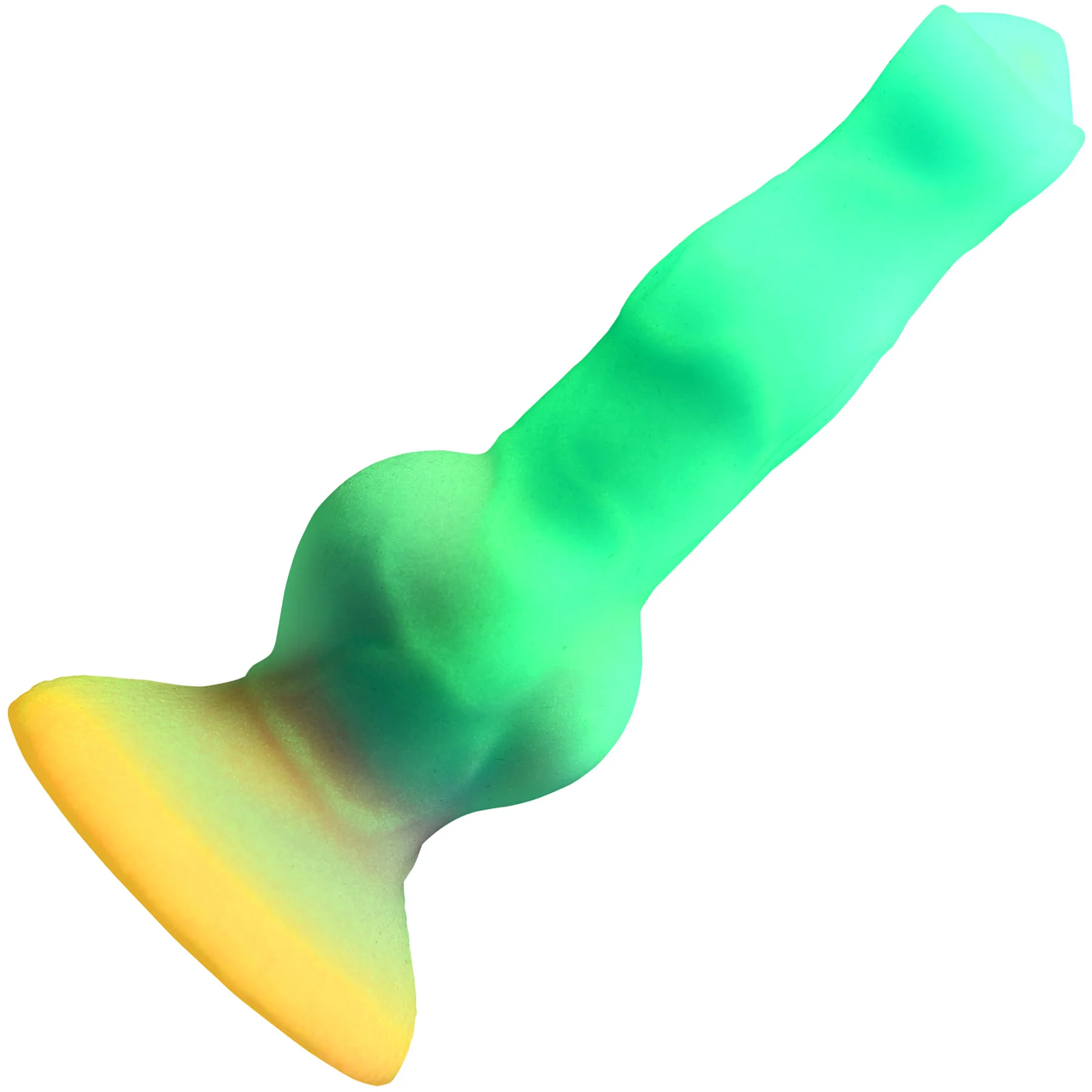 Astro Cock 8" Vibrating Glow-in-the-Dark Silicone Suction Cup Dildo With Remote By Creature Cocks - Image 9