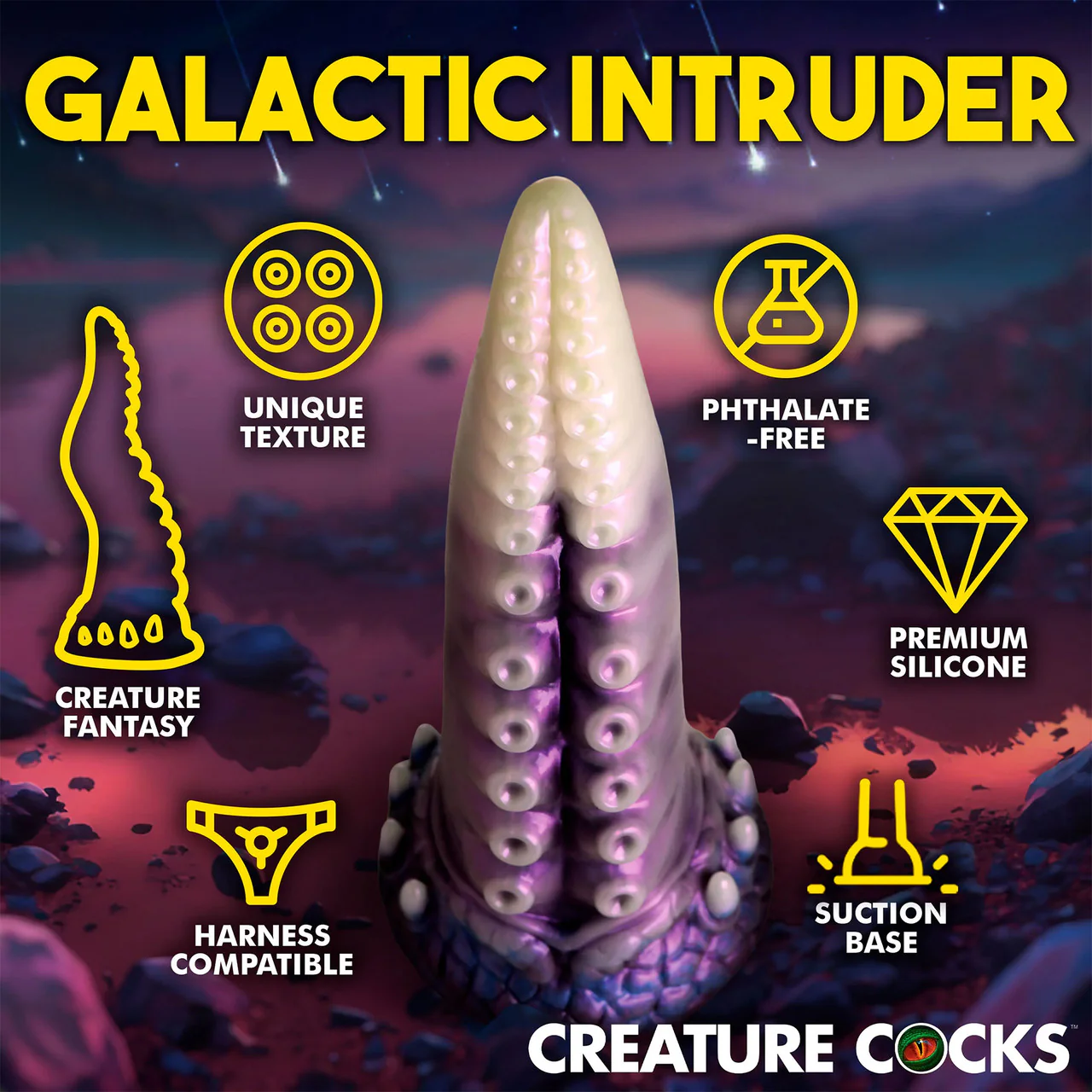 Astropus Tentacle 8.75" Silicone Suction Cup Dildo By Creature Cocks - Image 9