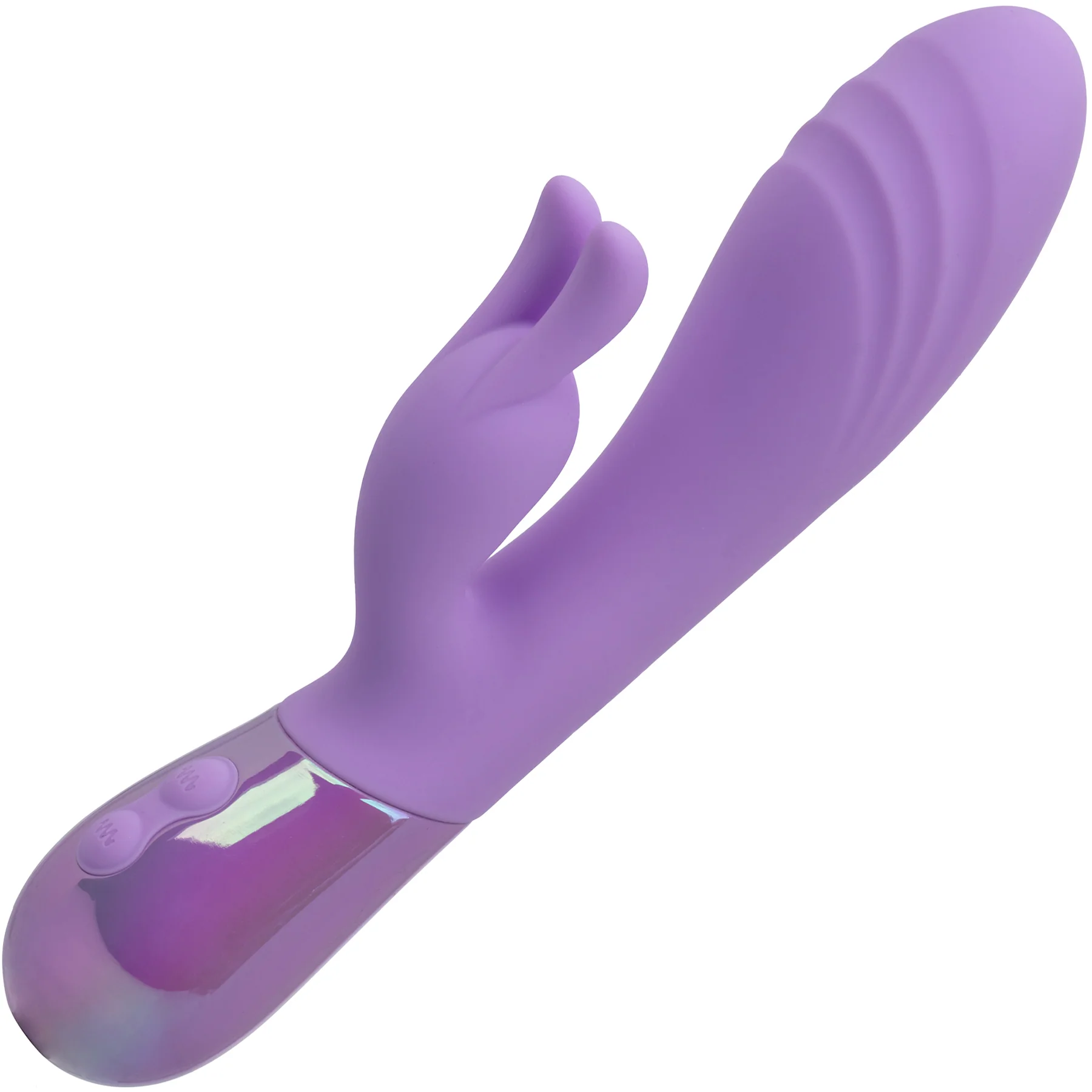 Aura Dual Bunny Rechargeable Silicone Rabbit Vibrator By CalExotics