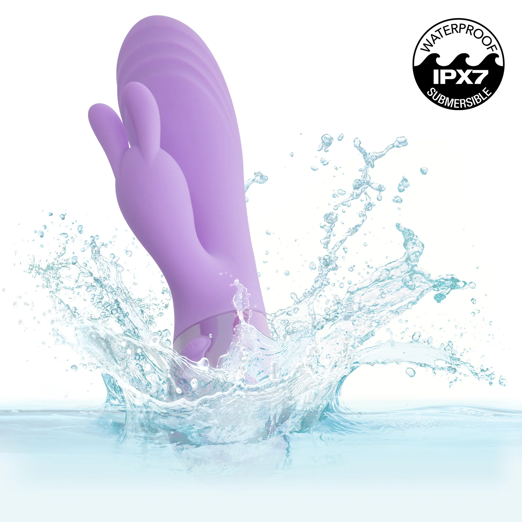 Aura Dual Bunny Rechargeable Silicone Rabbit Vibrator By CalExotics - Image 4