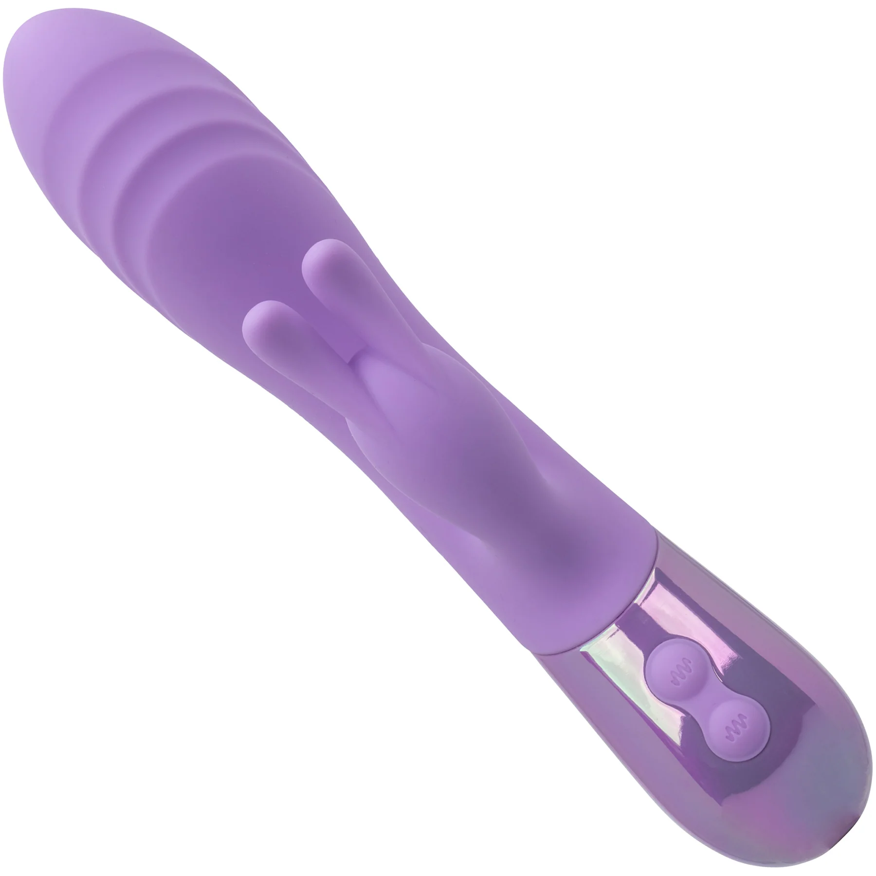 Aura Dual Bunny Rechargeable Silicone Rabbit Vibrator By CalExotics - Image 5