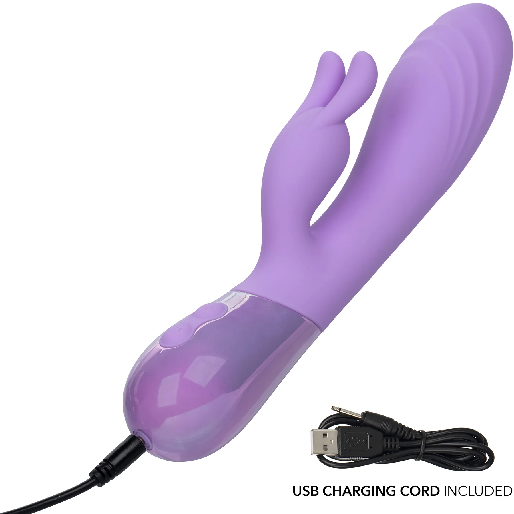 Aura Dual Bunny Rechargeable Silicone Rabbit Vibrator By CalExotics - Image 7