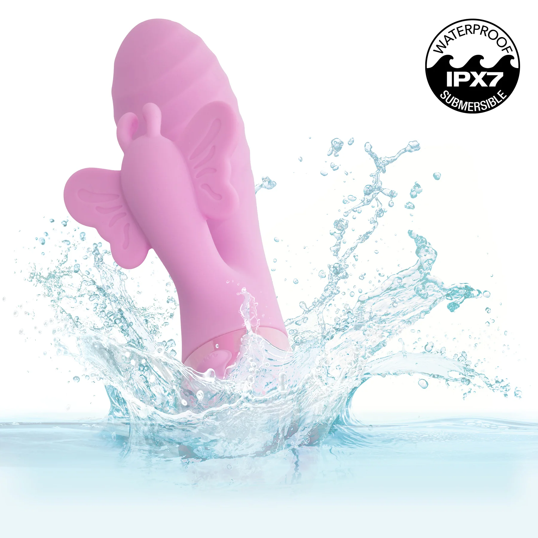 Aura Dual Flutter Rechargeable Silicone Rabbit Vibrator By CalExotics - Image 4