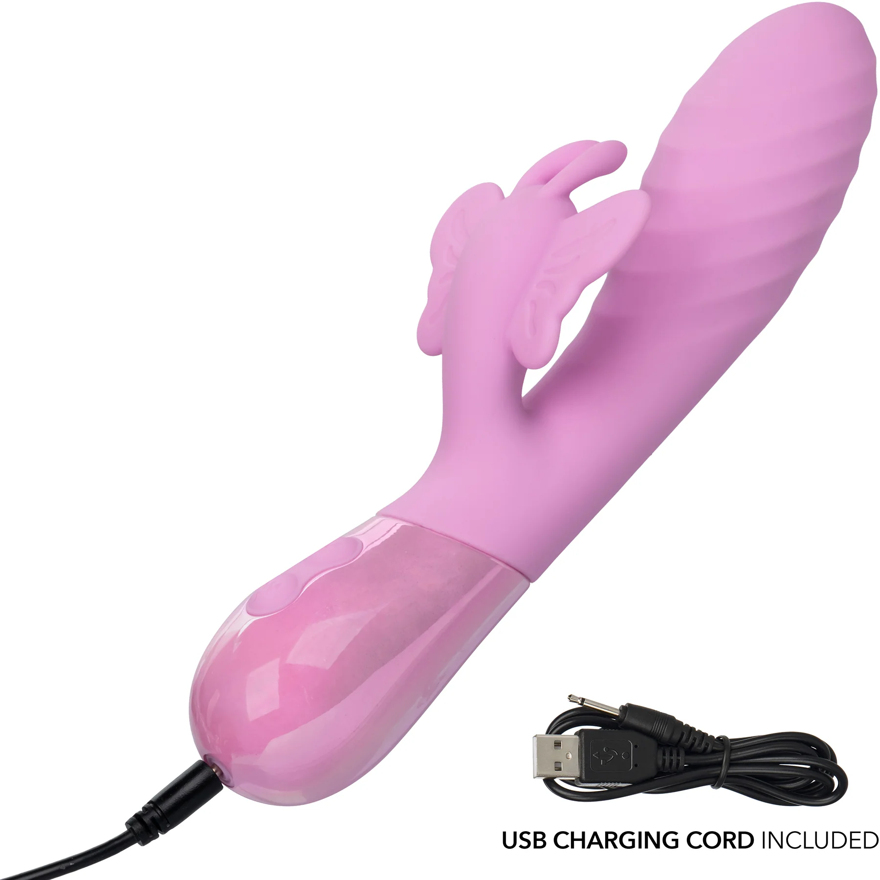 Aura Dual Flutter Rechargeable Silicone Rabbit Vibrator By CalExotics - Image 7