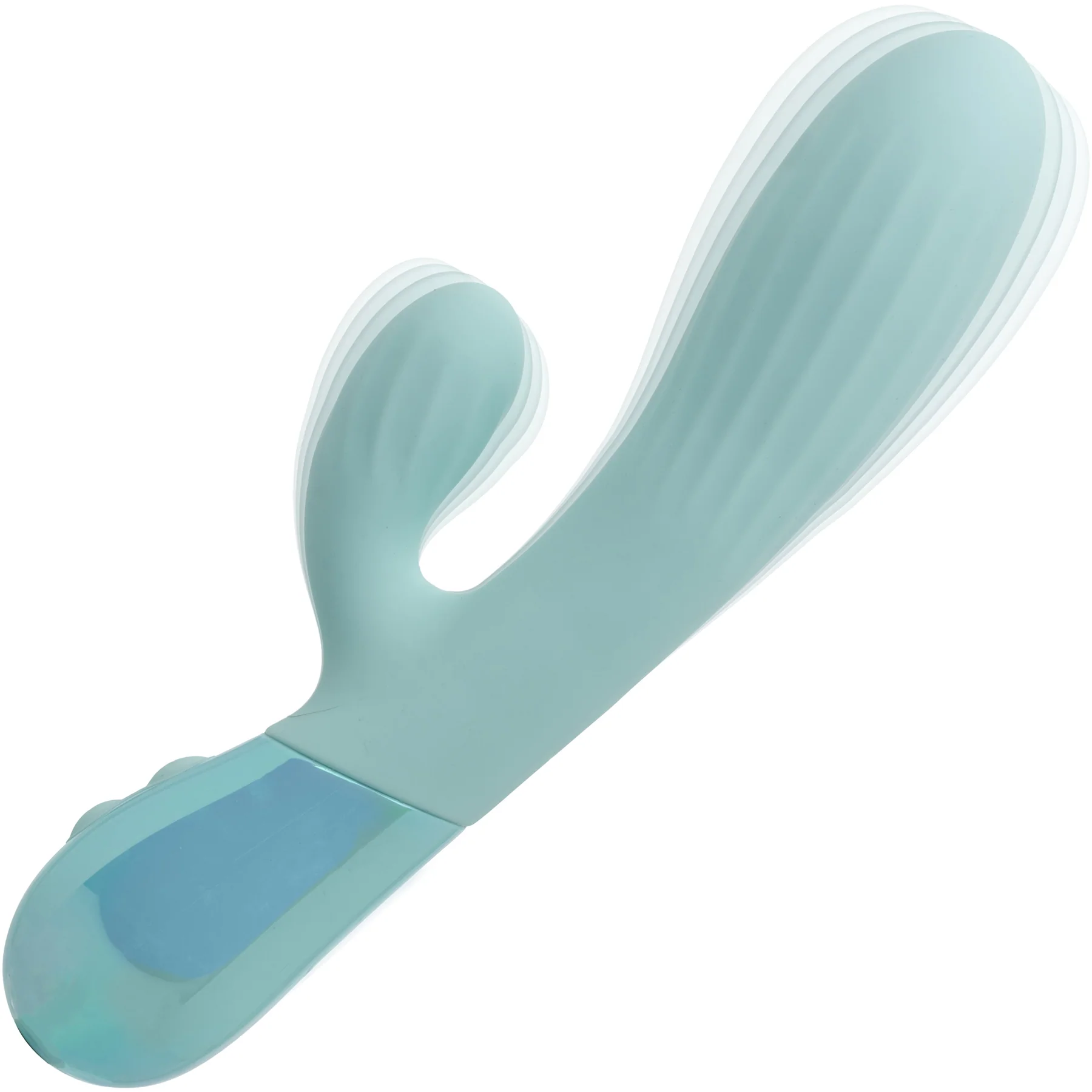 Aura Dual Ripple Rechargeable Silicone Rabbit Vibrator By CalExotics - Image 3