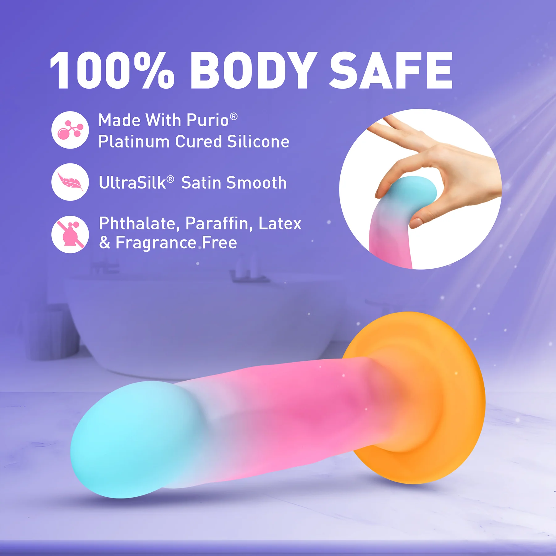 Avant Golden Dawn 8" Silicone Suction Cup Dildo By Blush - Image 10