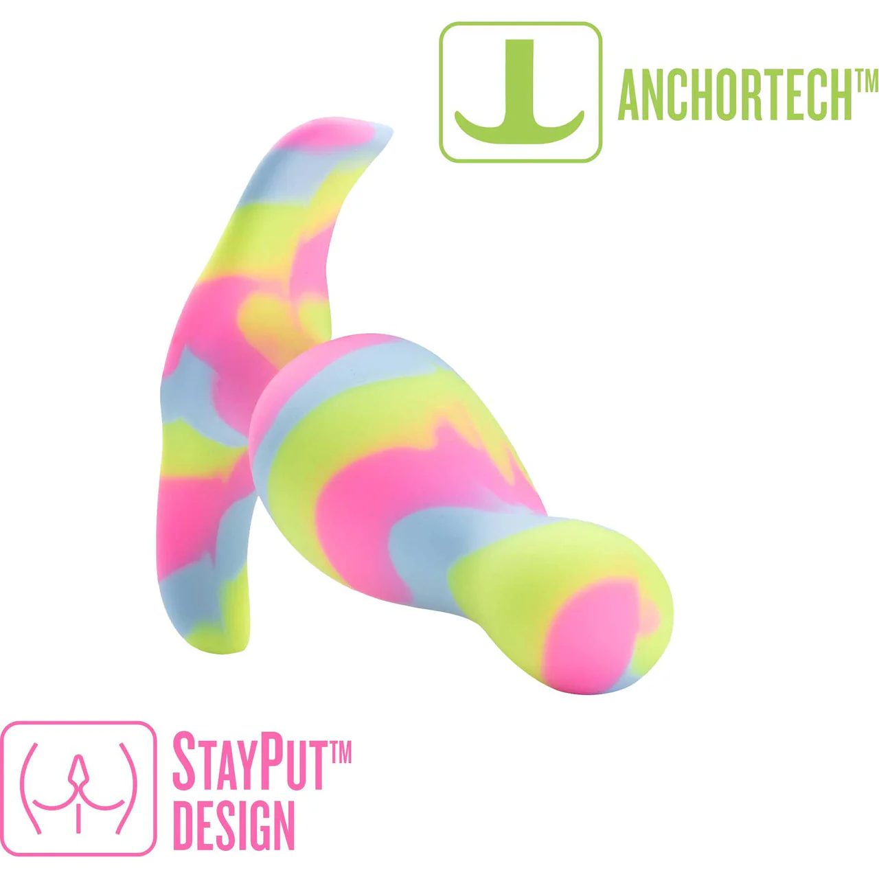 Avant Kaleido Silicone Butt Plug By Blush - Lime - Image 4