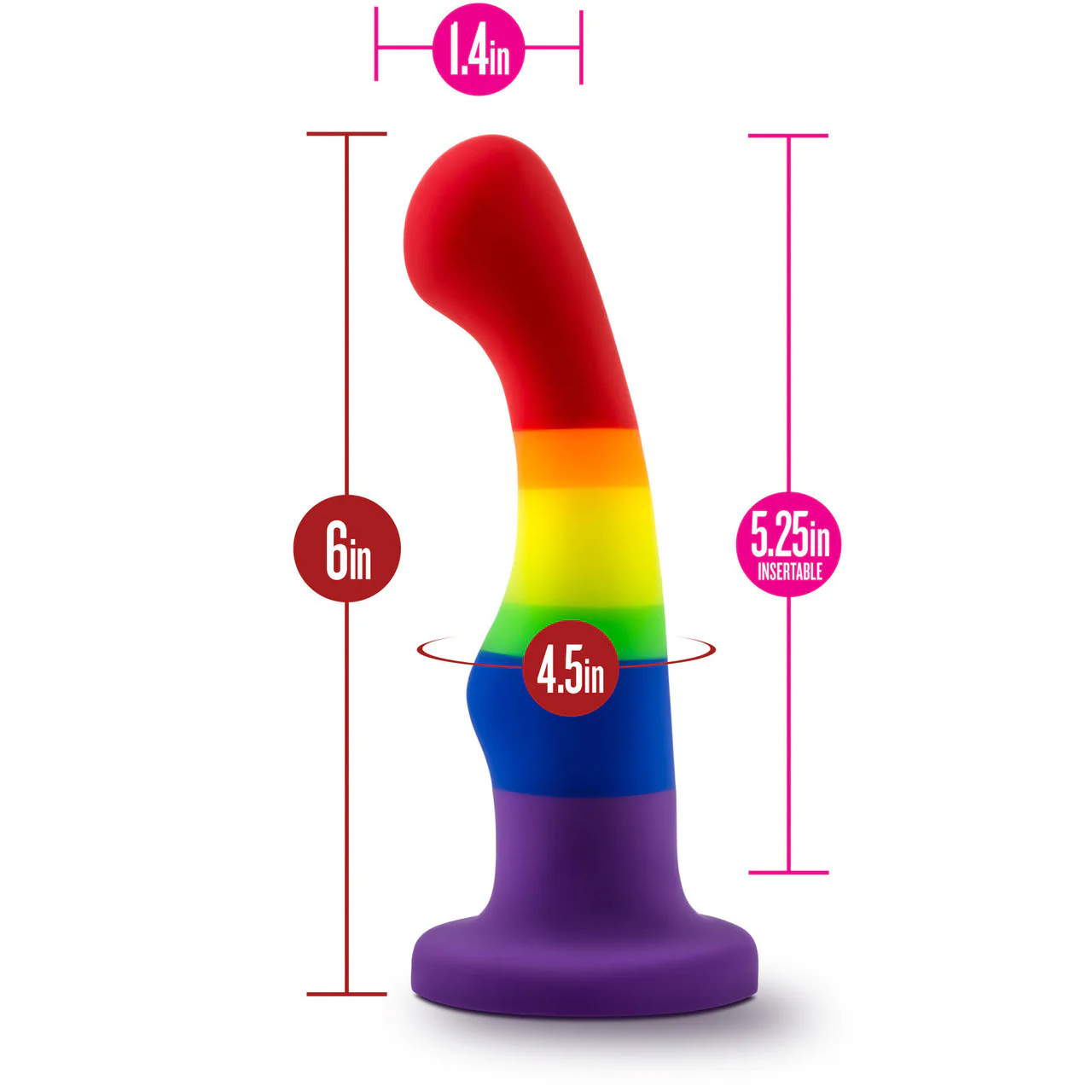 Avant Pride P1 Freedom Silicone Dildo With Suction Cup Base By Blush - Image 5