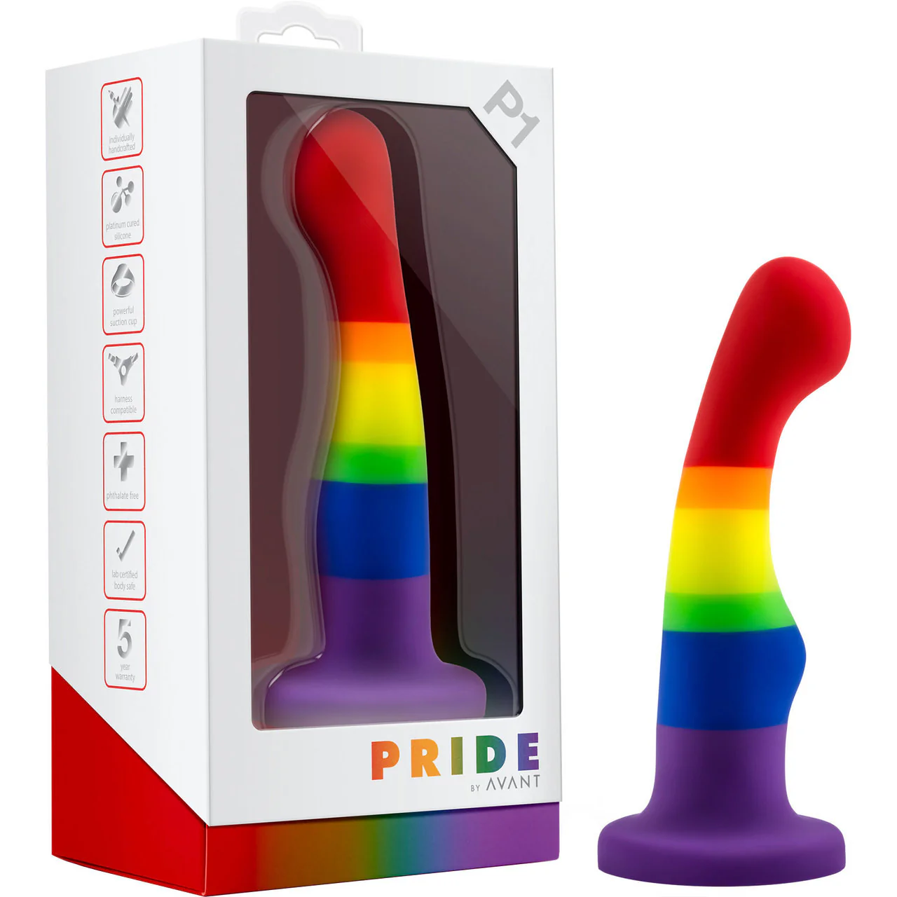 Avant Pride P1 Freedom Silicone Dildo With Suction Cup Base By Blush - Image 7