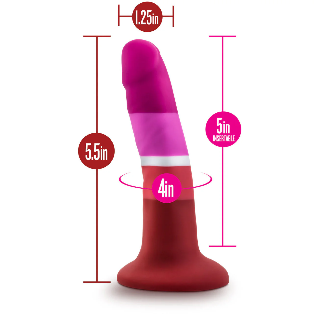 Avant Pride P3 Beauty Silicone Dildo With Suction Cup Base By Blush - Image 5