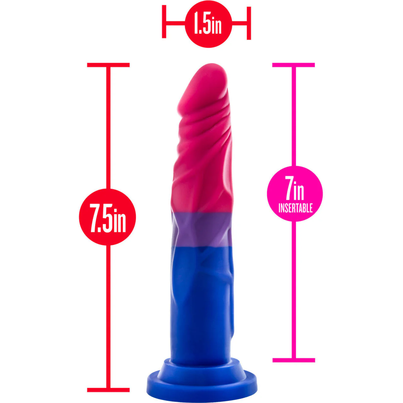Avant Pride P8 Love Silicone Dildo With Suction Cup Base By Blush - Image 3