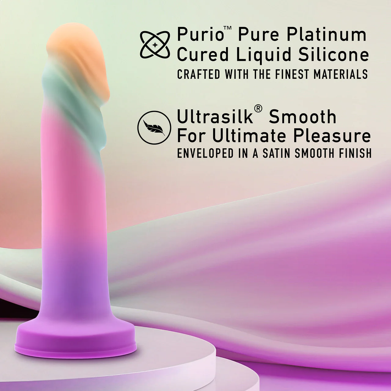 Avant Sunrise Gaze 7.5" Silicone Suction Cup Dildo By Blush - Sherbet - Image 8
