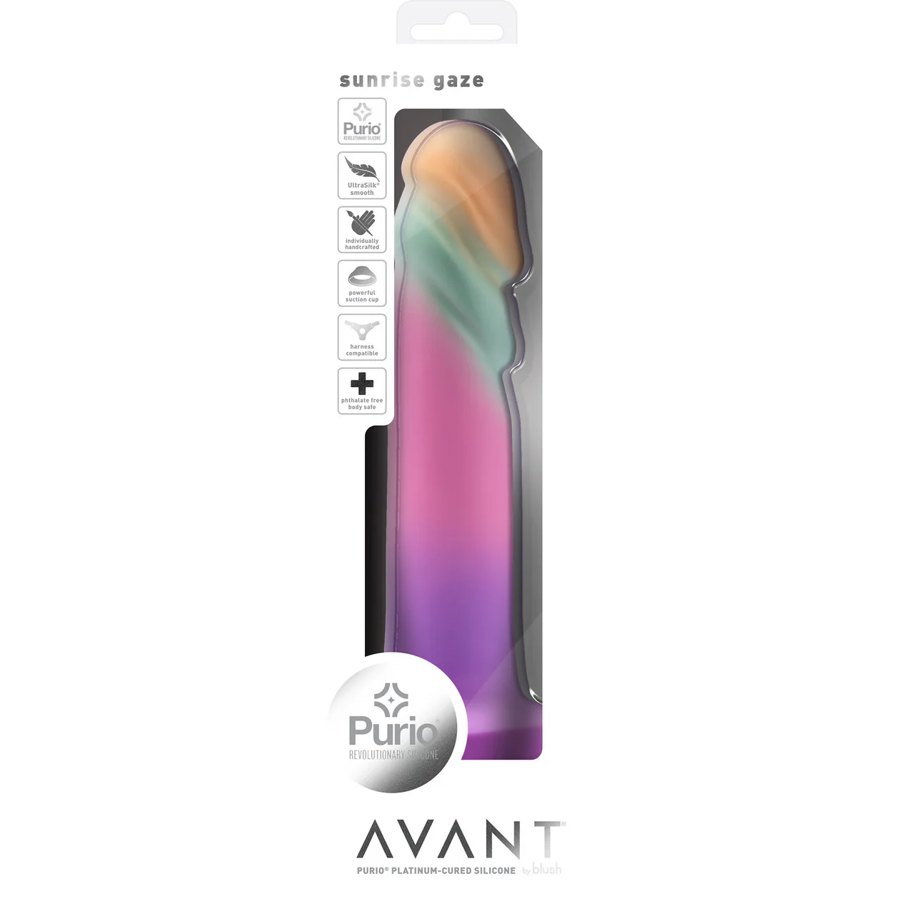 Avant Sunrise Gaze 7.5" Silicone Suction Cup Dildo By Blush - Sherbet - Image 9