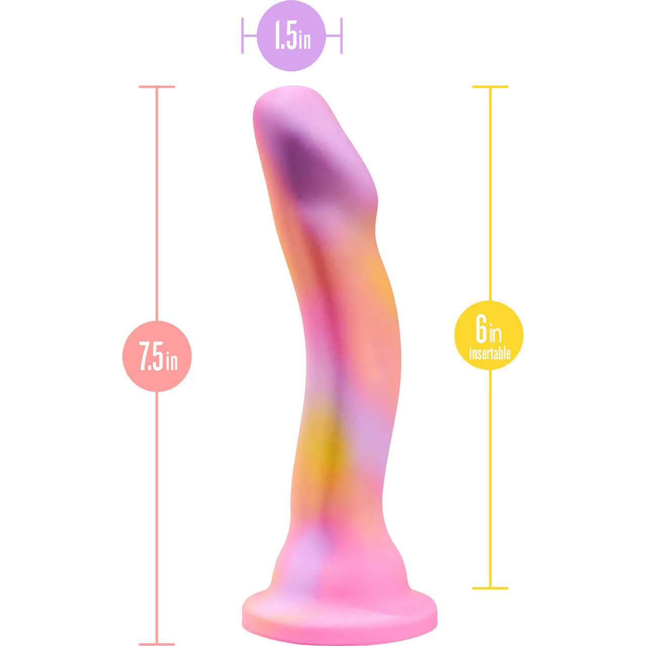 Avant Sun's Out Pink Silicone G-Spot Dildo With Suction Cup Base By Blush - Image 2