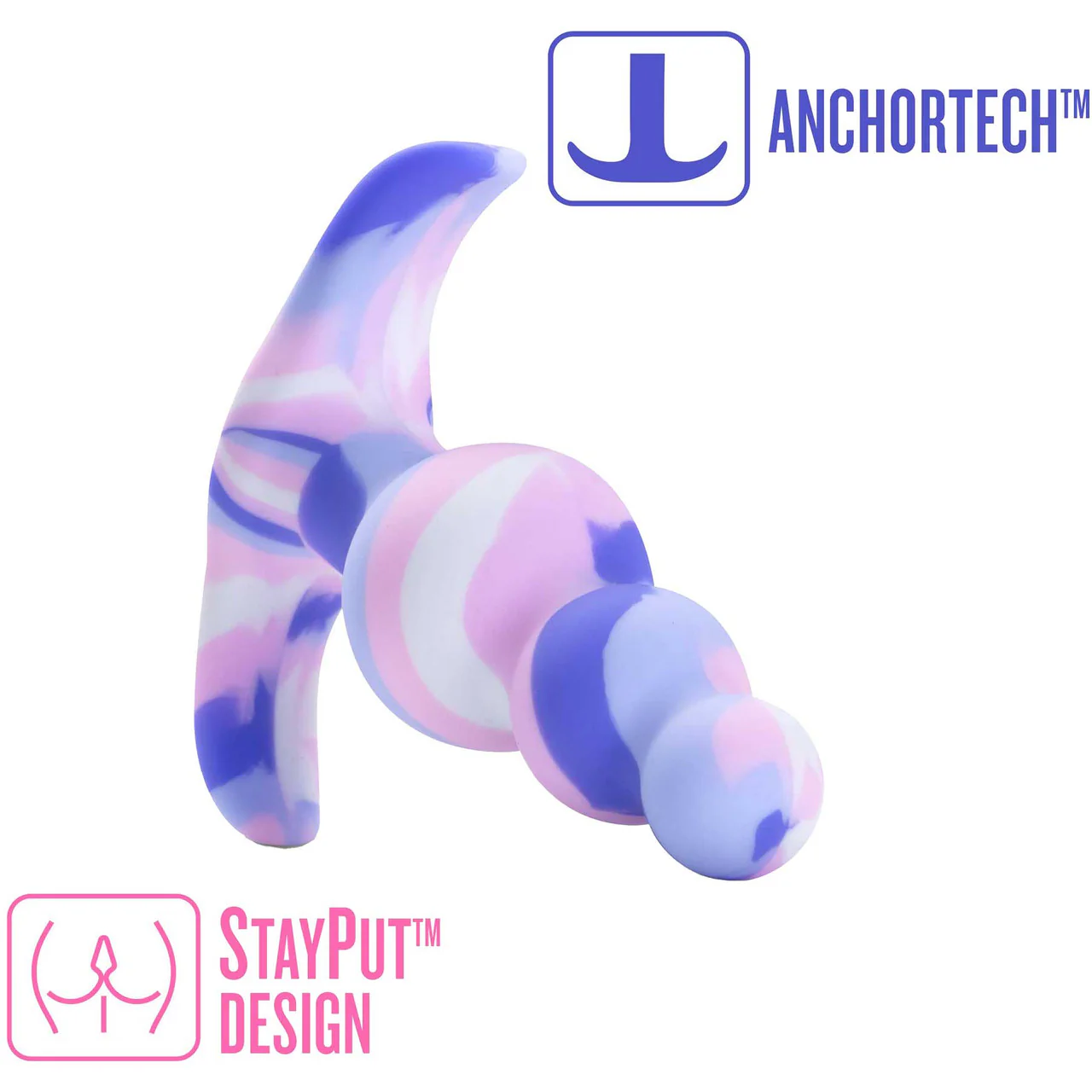 Avant Twilight Beaded Silicone Butt Plug By Blush - Blue - Image 6