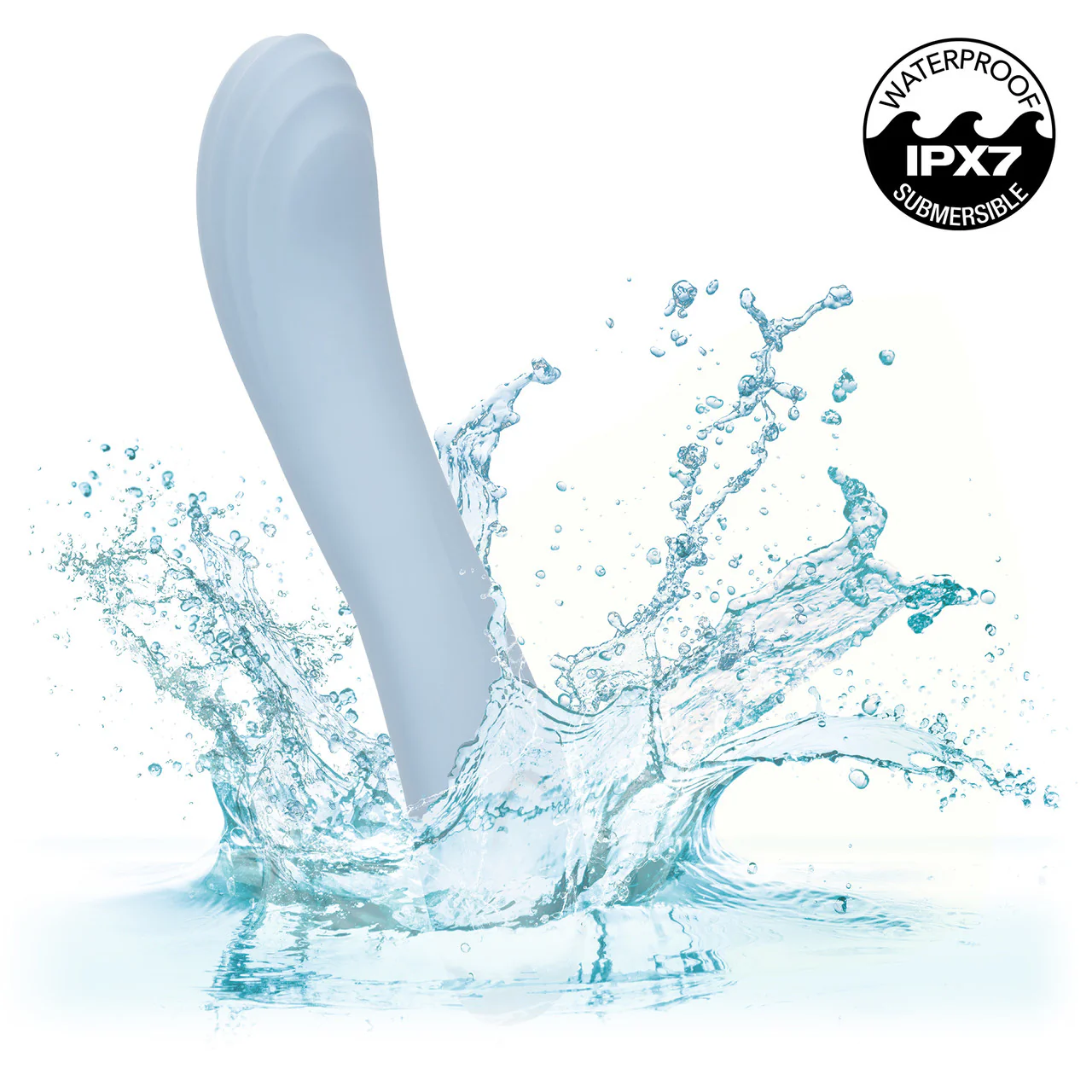 Azure Collection Contoured G Rechargeable Waterproof Silicone G-Spot Vibrator By CalExotics - Image 7