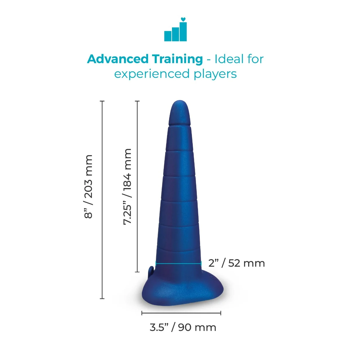 b-Vibe 8 Inch Anal Stretcher Silicone Training Cone - Image 13