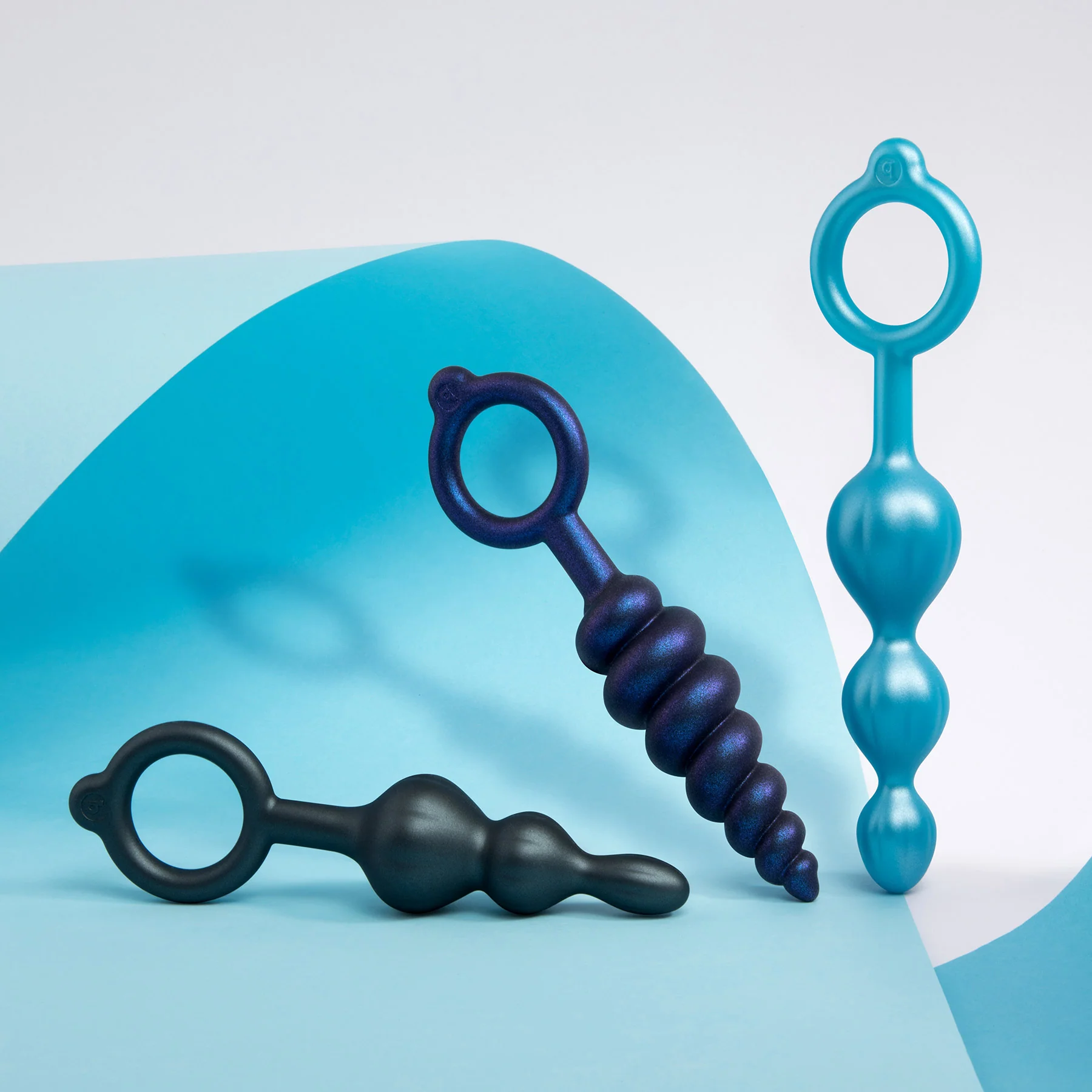 b-Vibe Beaded Butties Bundle 3-Piece Silicone Anal Plug Set - Image 2