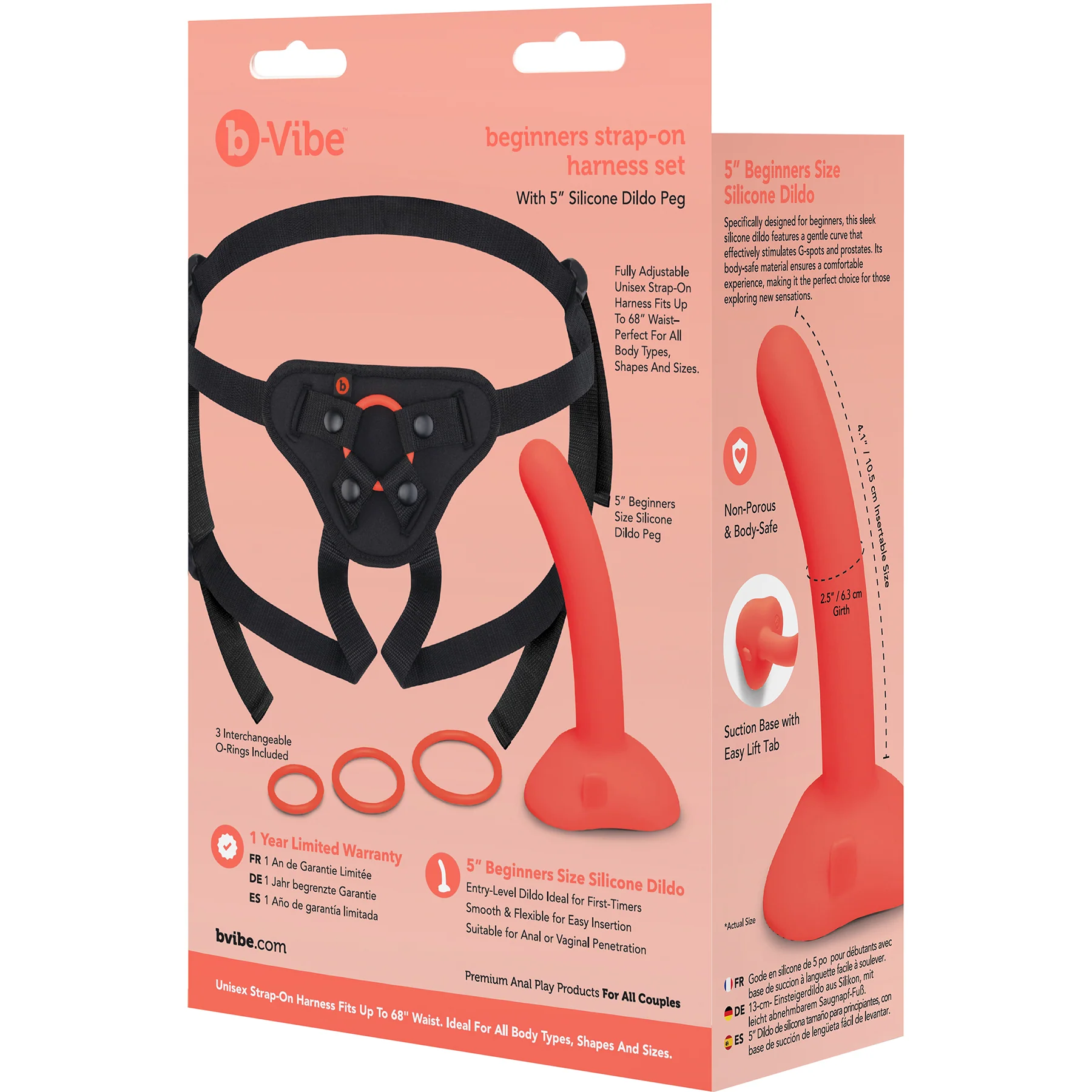 b-Vibe Beginners Strap-On Harness Set With 5 Inch Silicone Dildo Peg - Image 10