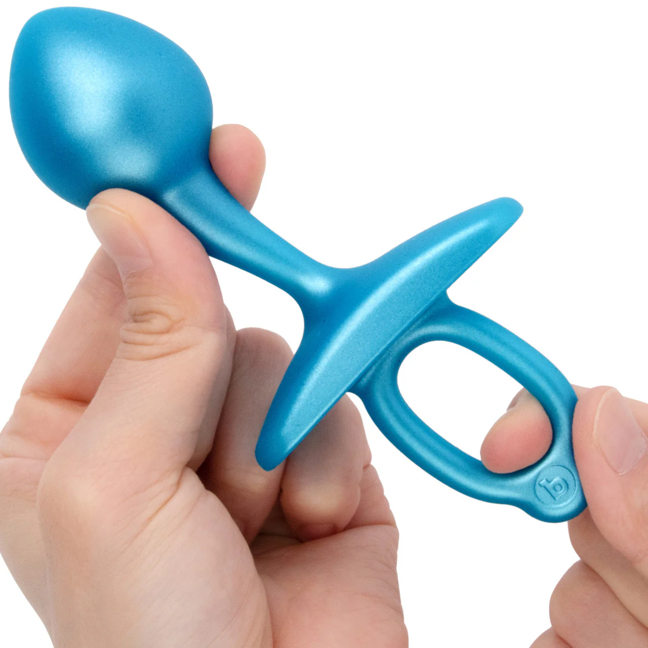 b-Vibe Butties Bulb Silicone Prostate Plug - Blue - Image 2