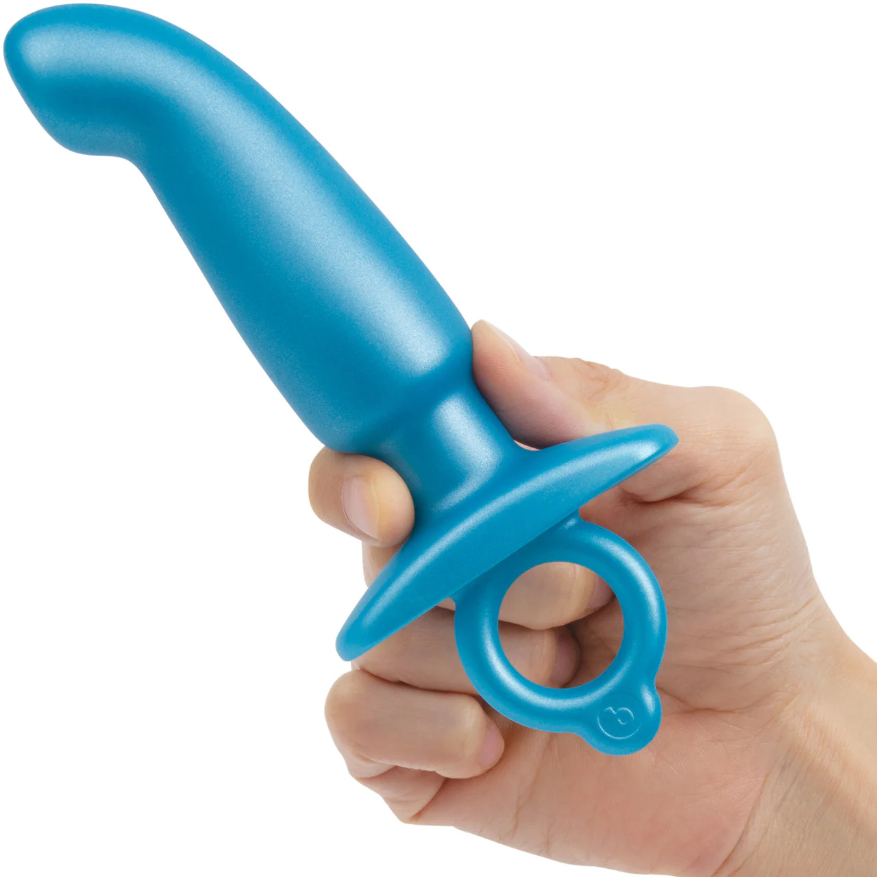 b-Vibe Butties Hither Silicone Prostate Plug - Blue - Image 2