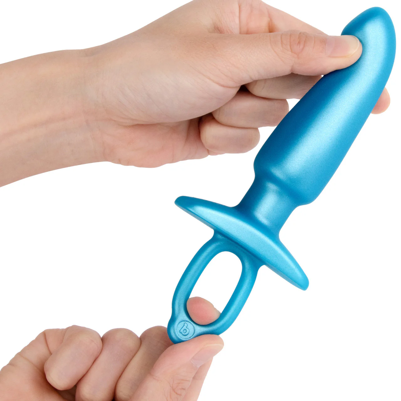 b-Vibe Butties Hither Silicone Prostate Plug - Blue - Image 5