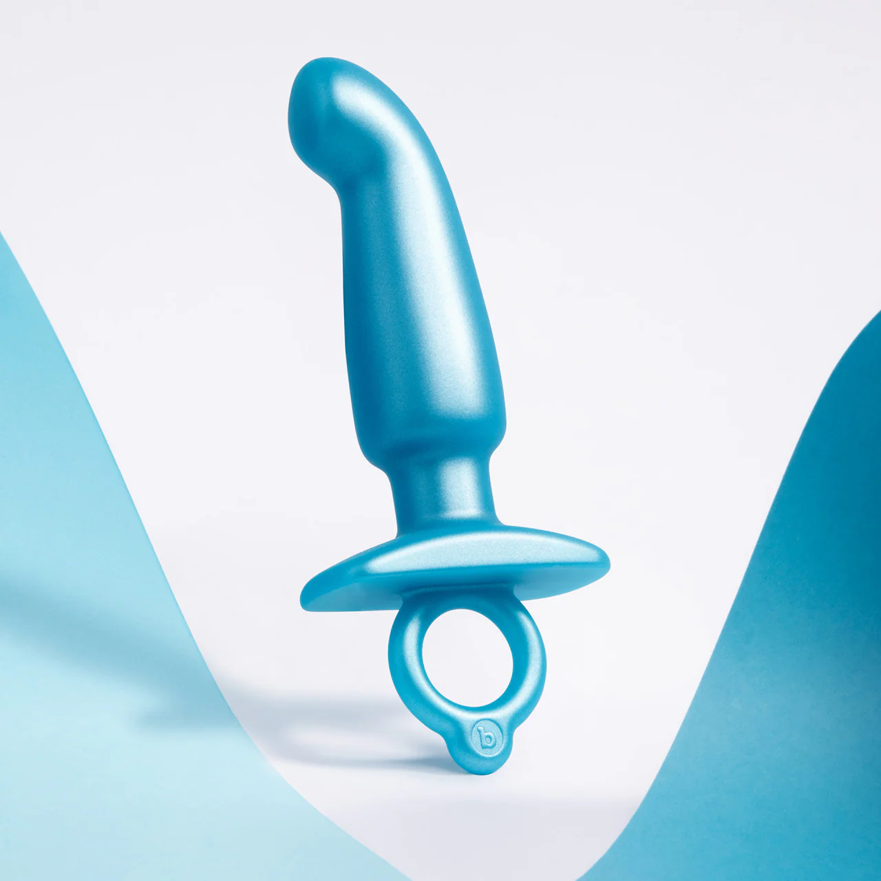 b-Vibe Butties Hither Silicone Prostate Plug - Blue - Image 8