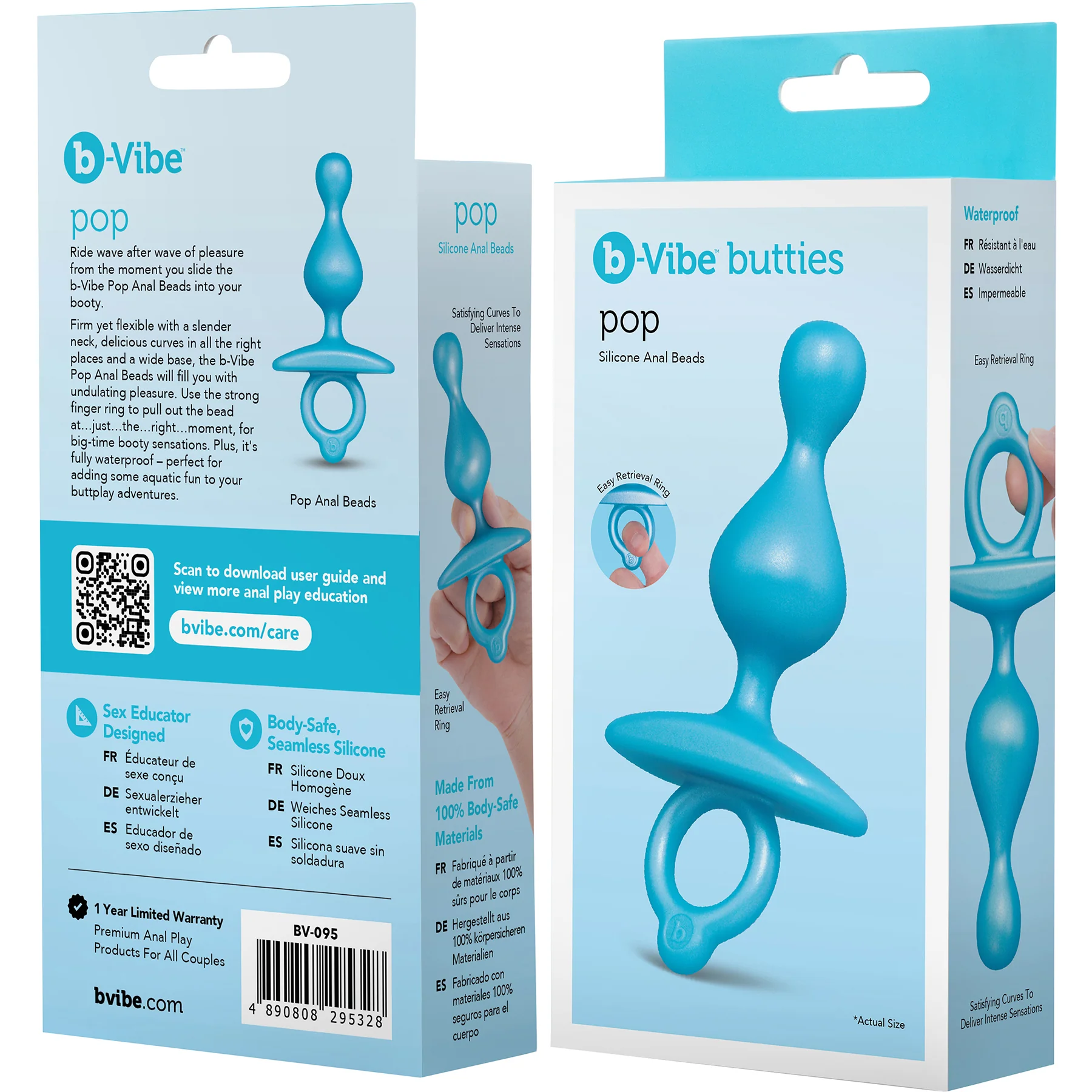 b-Vibe Butties Pop Silicone Anal Beads - Image 8
