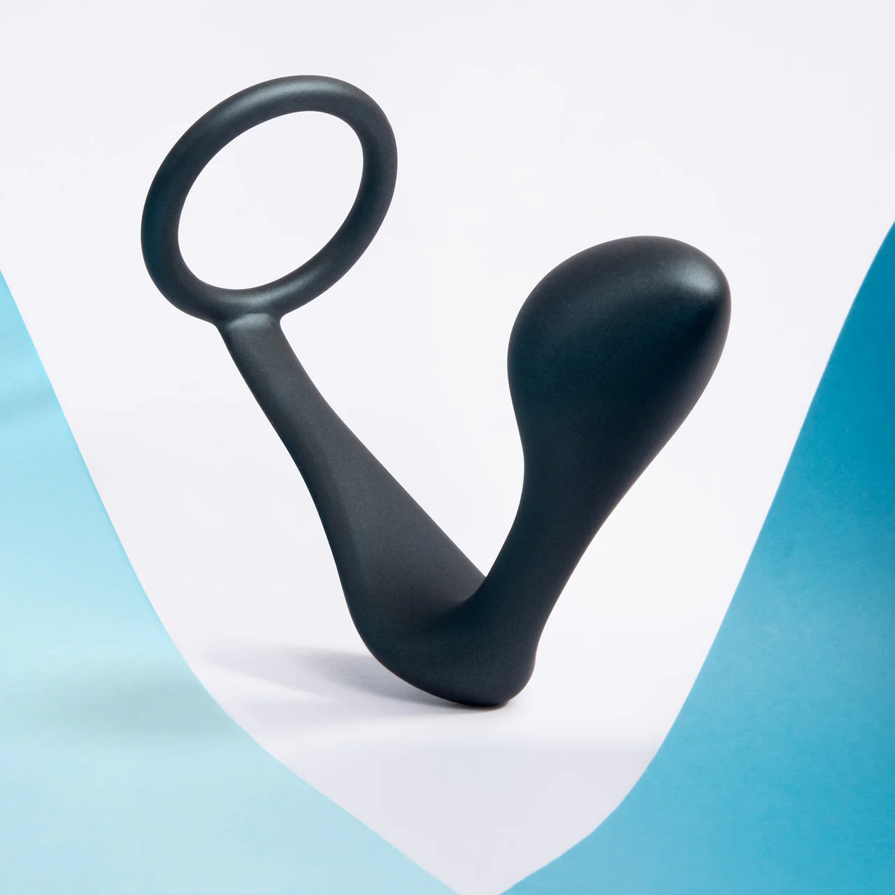 b-Vibe Butties Ringer Silicone Cock Ring & Prostate Plug - Black - Image 8