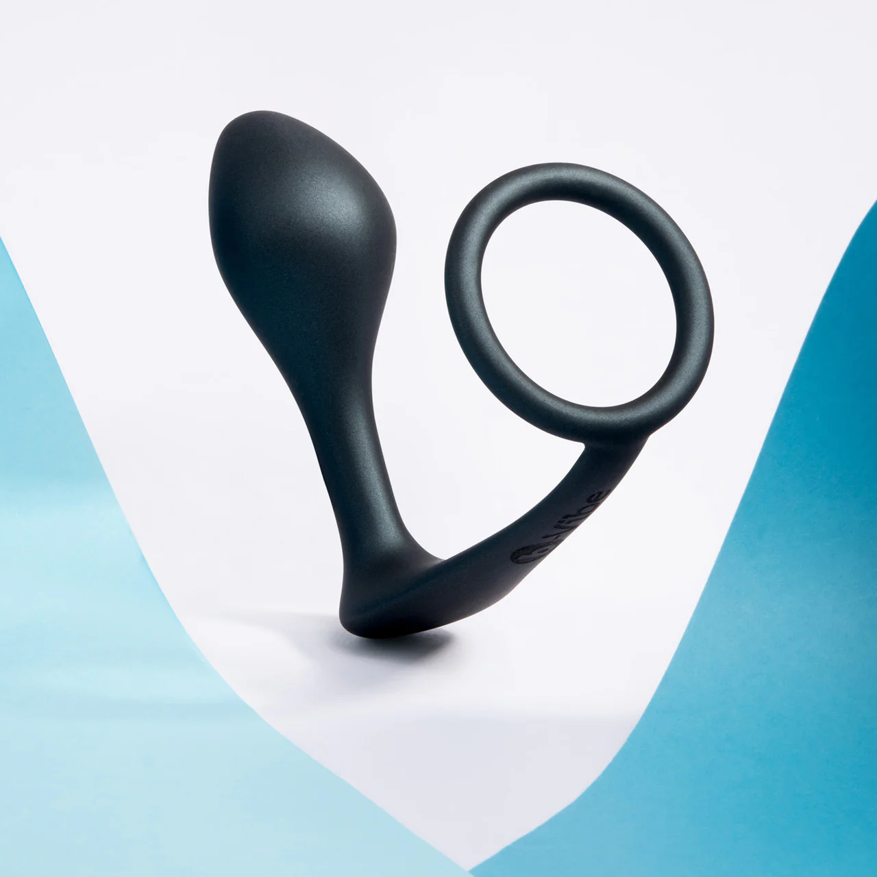 b-Vibe Butties Ringer Silicone Cock Ring & Prostate Plug - Black - Image 9