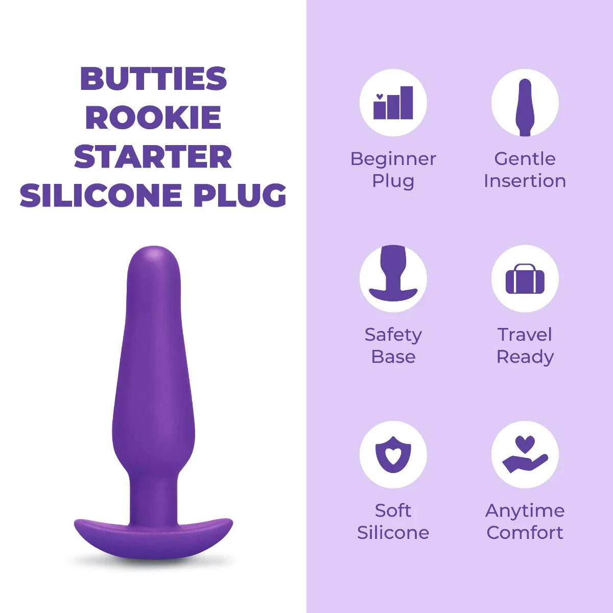 b-Vibe Butties Rookie Beginners Starter Silicone Plug - Image 2