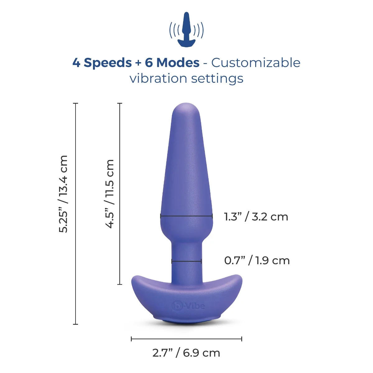 b-Vibe Butties Shake Slimline Vibrating Silicone Butt Plug - Image 15