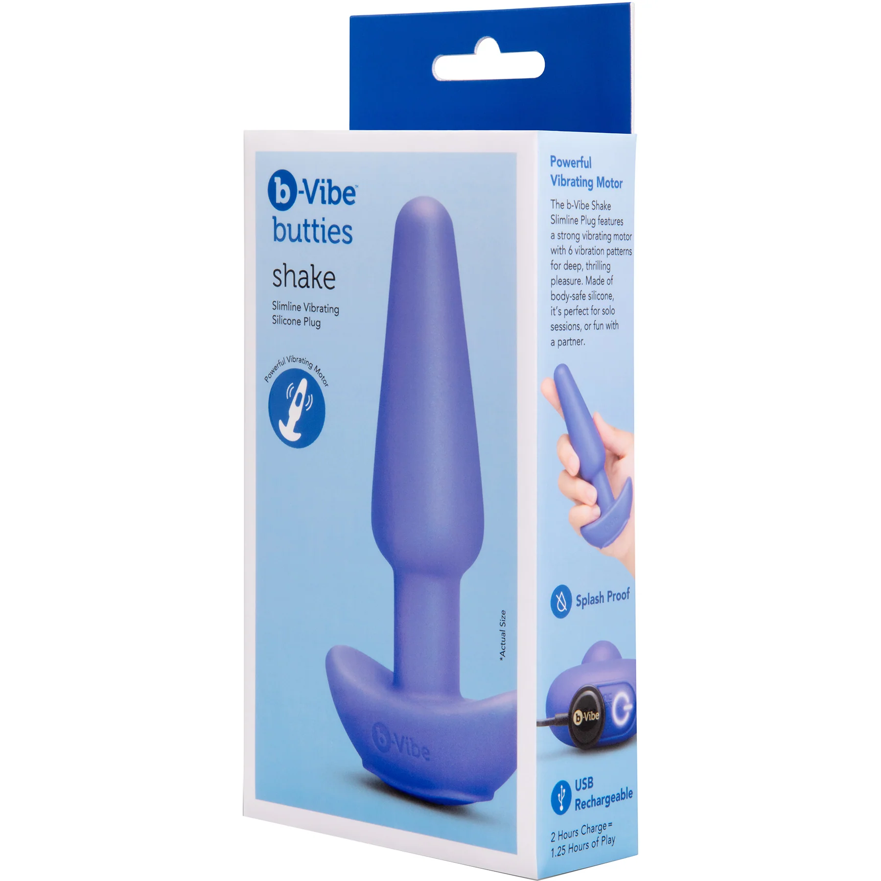 b-Vibe Butties Shake Slimline Vibrating Silicone Butt Plug - Image 17