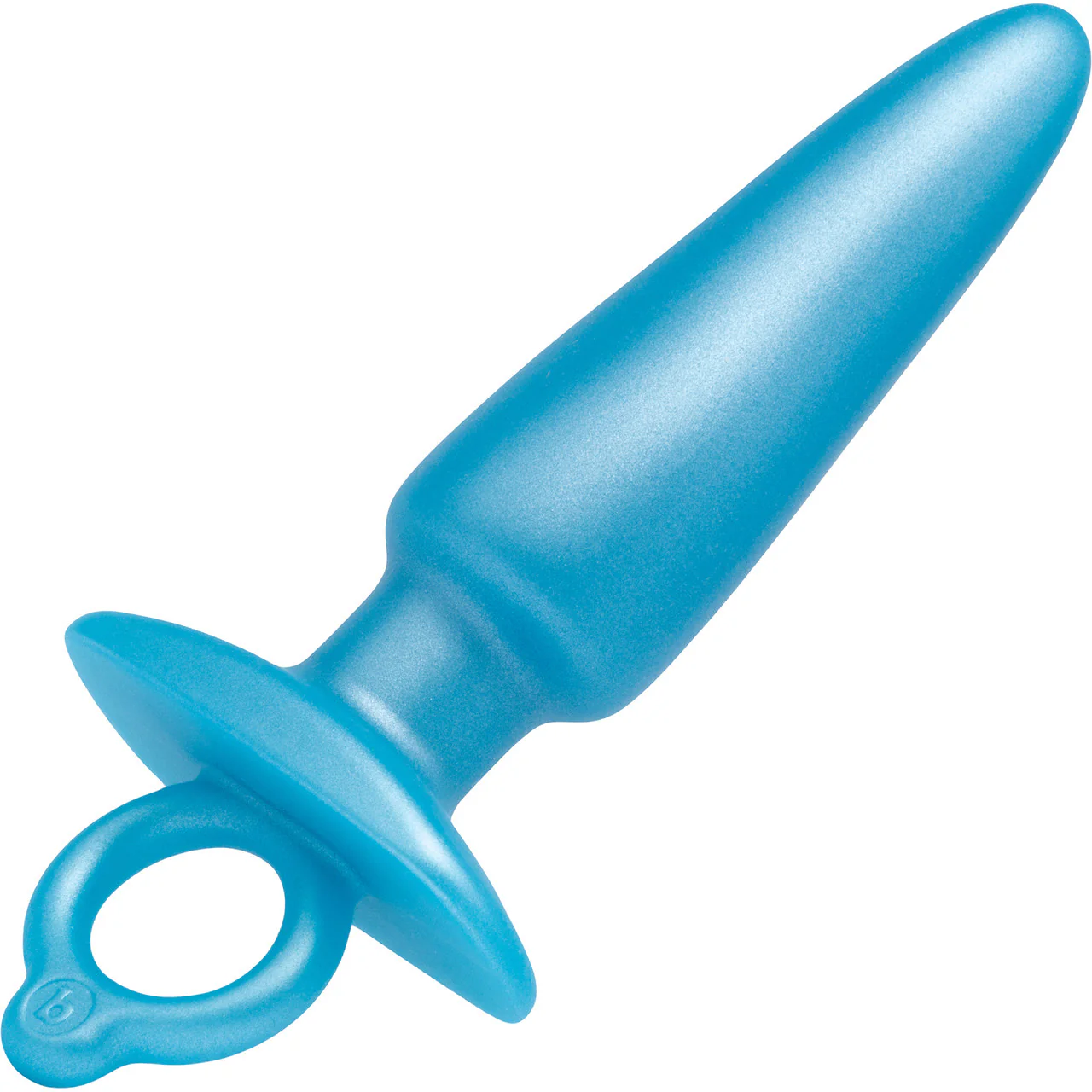 b-Vibe Butties Sleek Tapered Silicone Anal Plug - Blue - Image 3