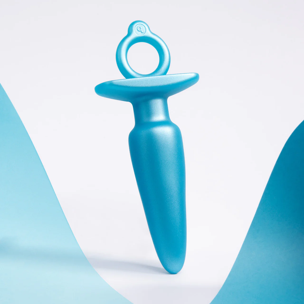 b-Vibe Butties Sleek Tapered Silicone Anal Plug - Blue - Image 8