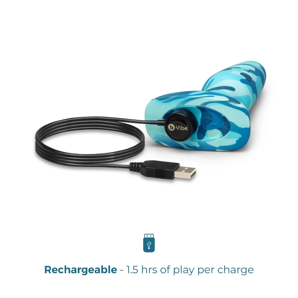 b-Vibe Camo Rimming Plug 2 Vibrating Anal Plug With Rotating Beads - Image 16