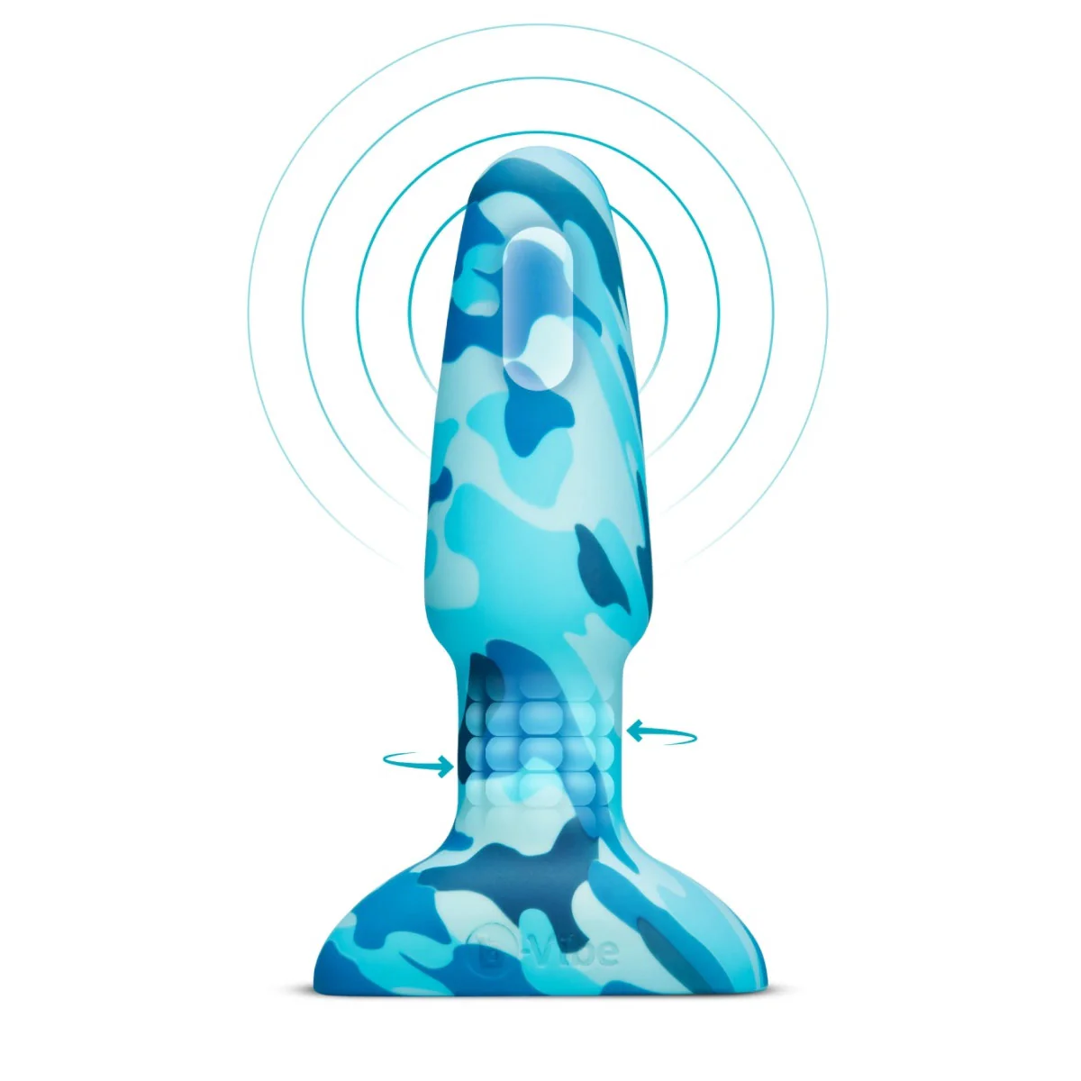 b-Vibe Camo Rimming Plug 2 Vibrating Anal Plug With Rotating Beads - Image 3