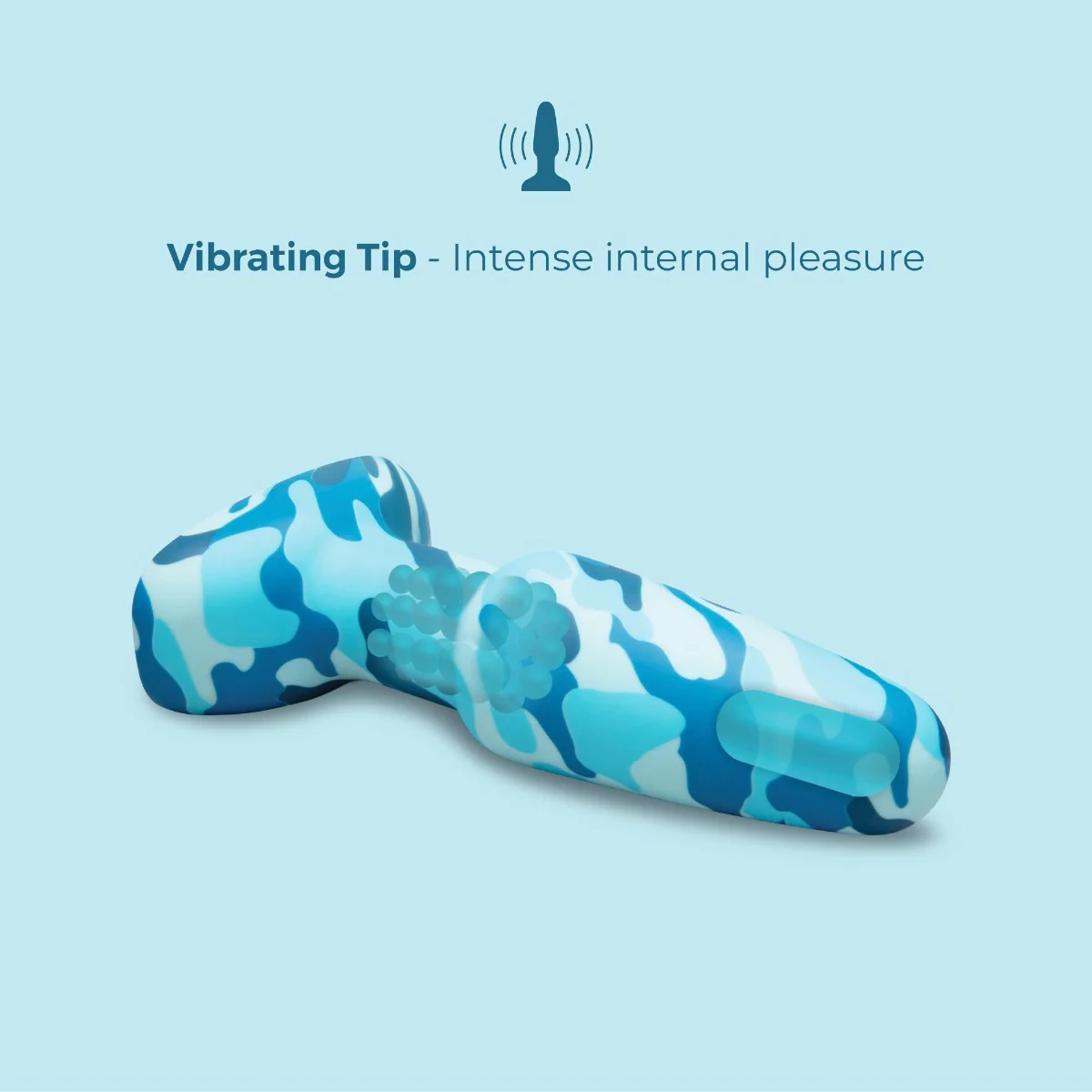 b-Vibe Camo Rimming Plug 2 Vibrating Anal Plug With Rotating Beads - Image 5
