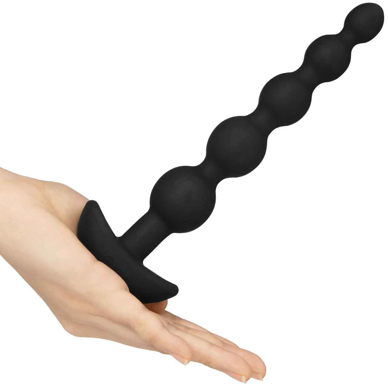 b-Vibe Cinco Vibrating Rechargeable Silicone Anal Beads With Remote - Black - Image 7