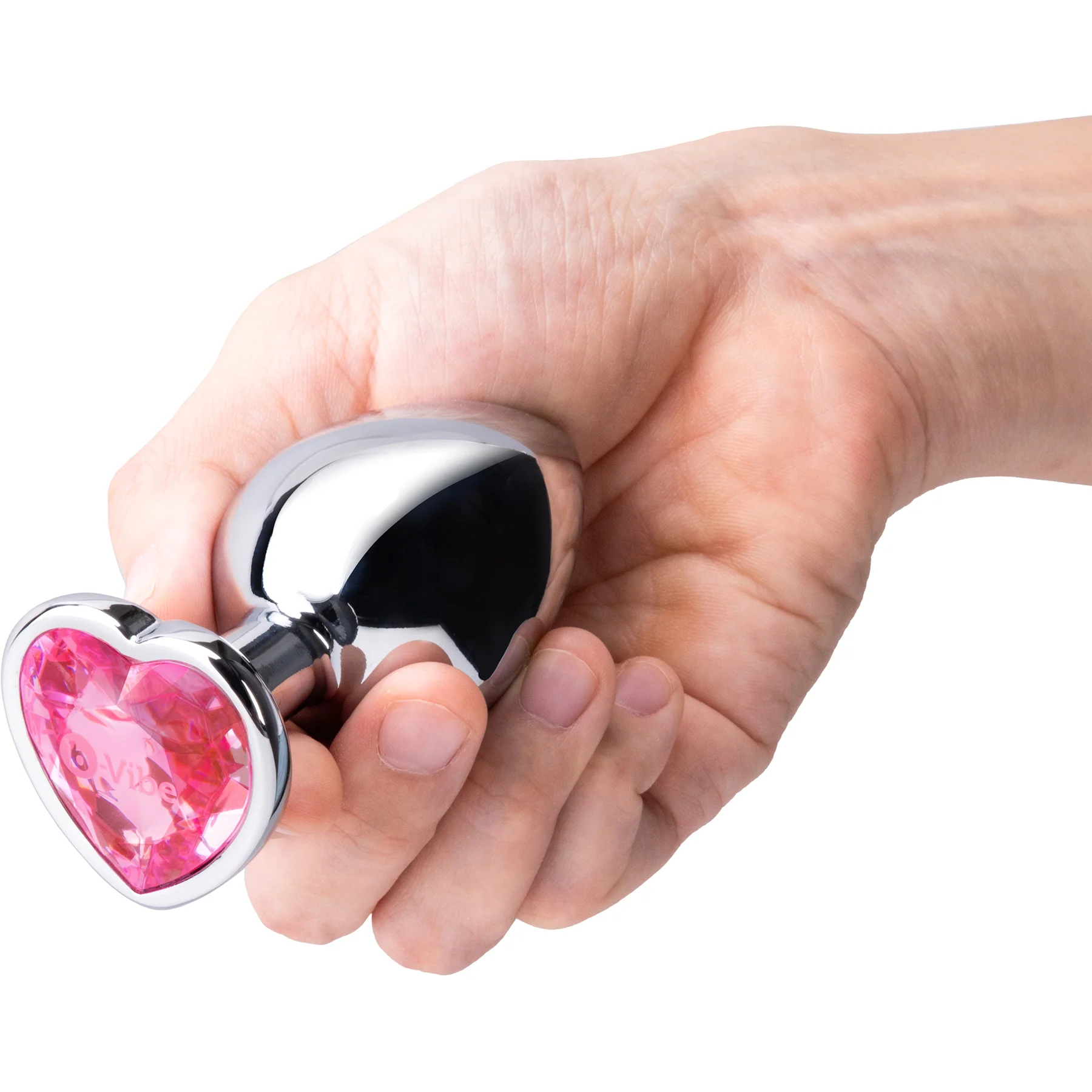 b-Vibe Jewel Heart Metal Butt Plug Training Set - Image 2