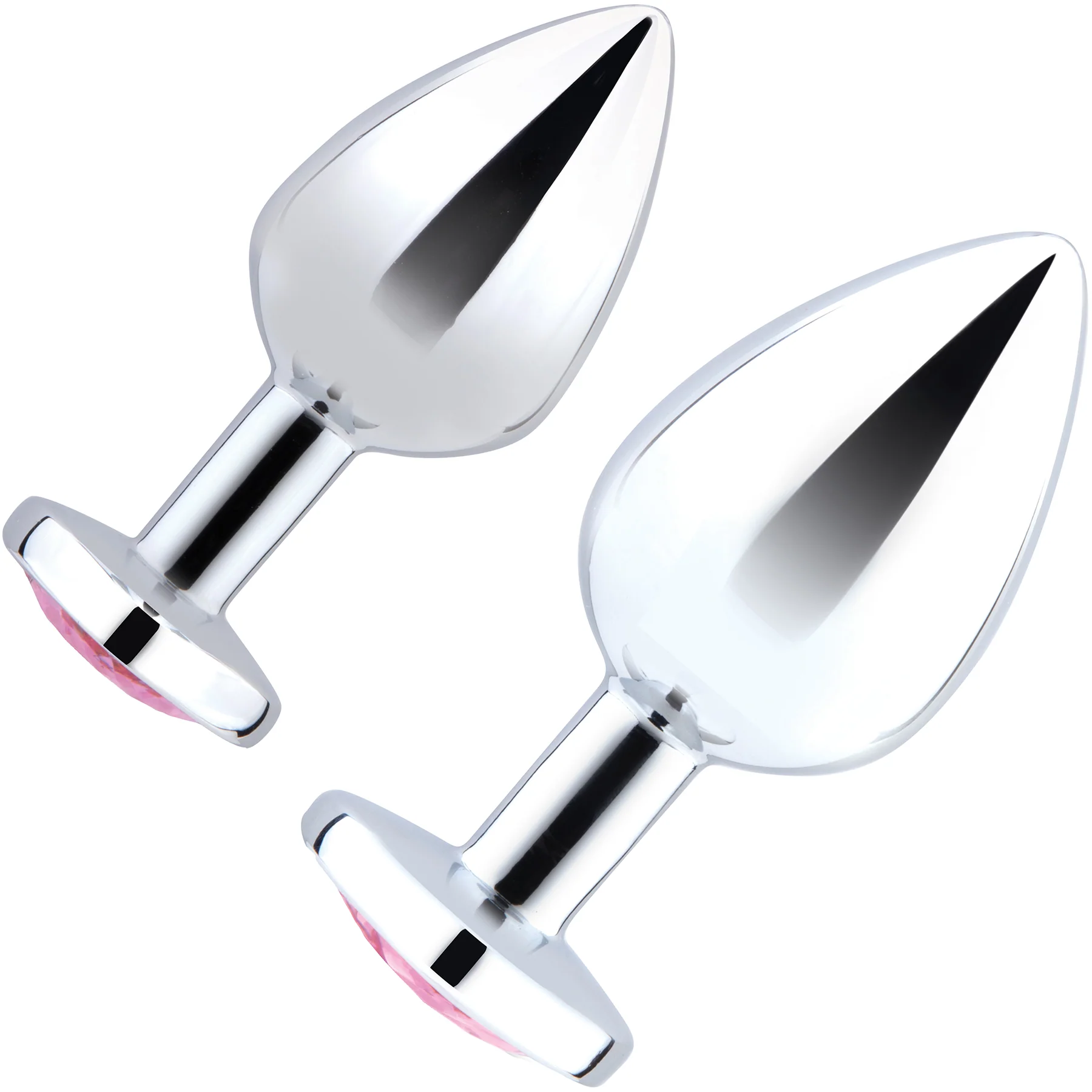 b-Vibe Jewel Heart Metal Butt Plug Training Set - Image 8