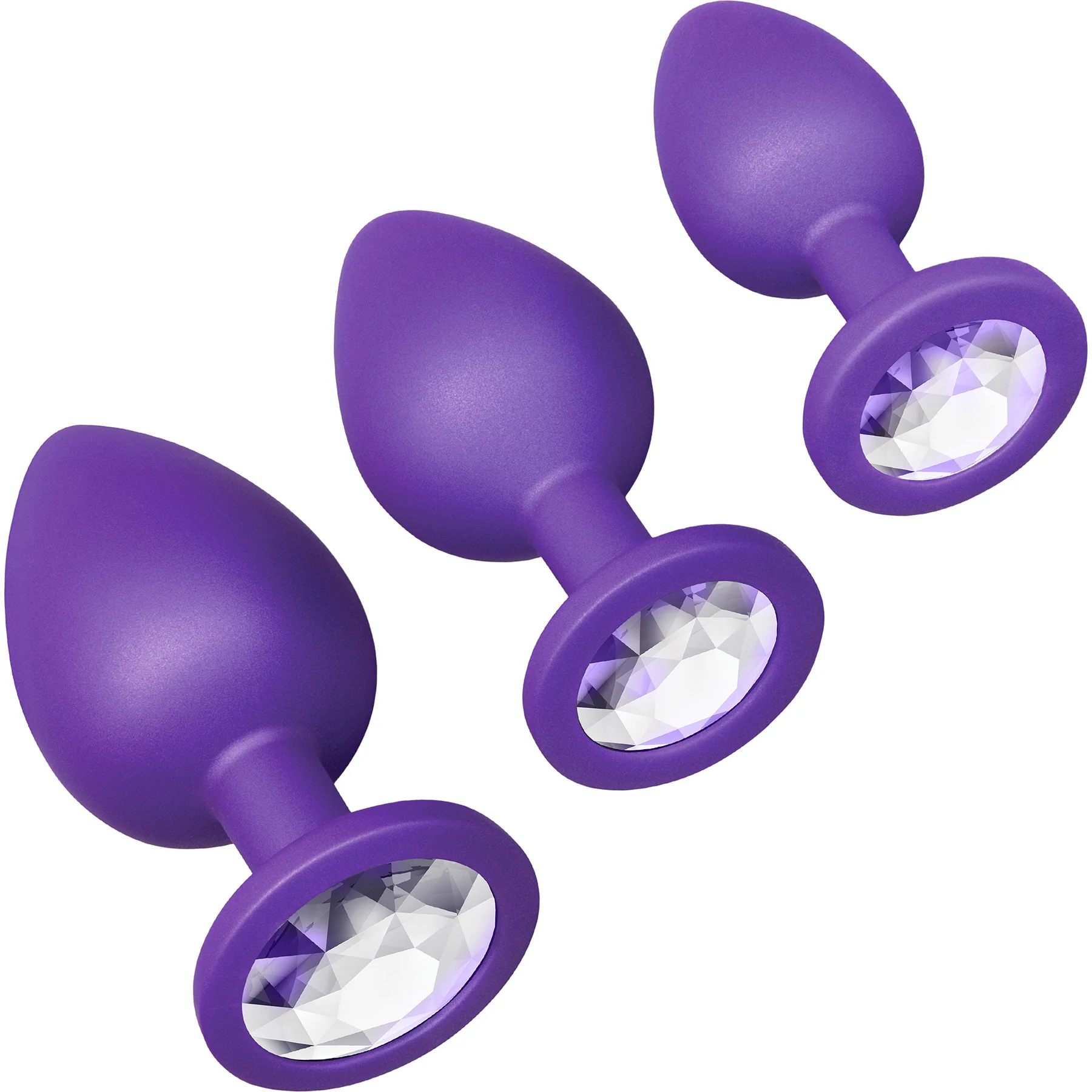 b-Vibe Jeweled Butties Bundle Silicone 3 Piece Anal Training Set