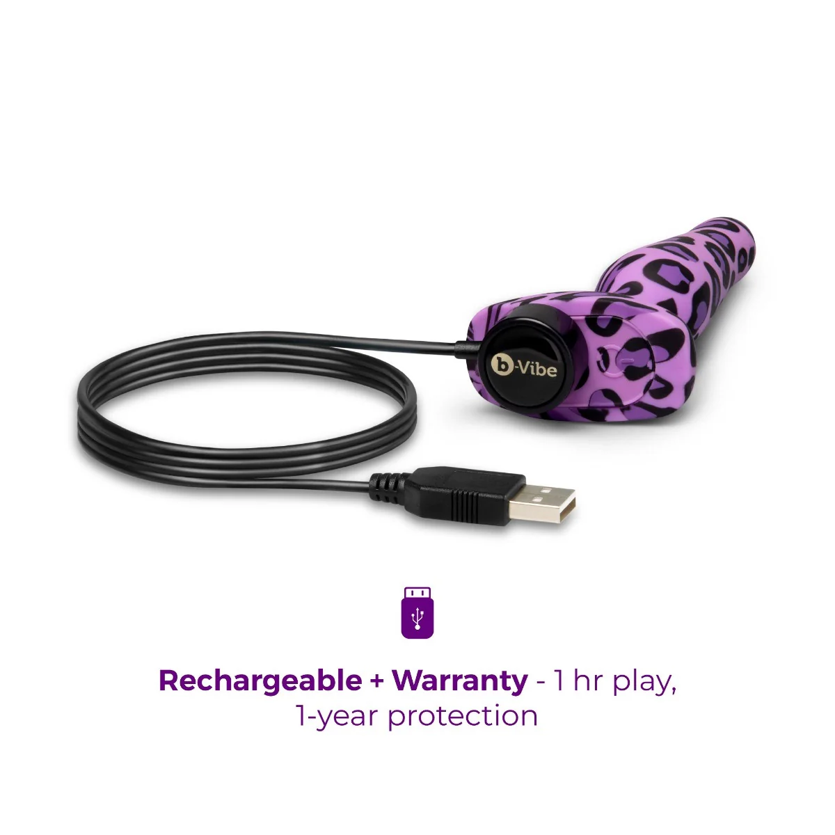 b-Vibe Leopard Novice Plug Special Edition Vibrating Anal Plug - Image 18