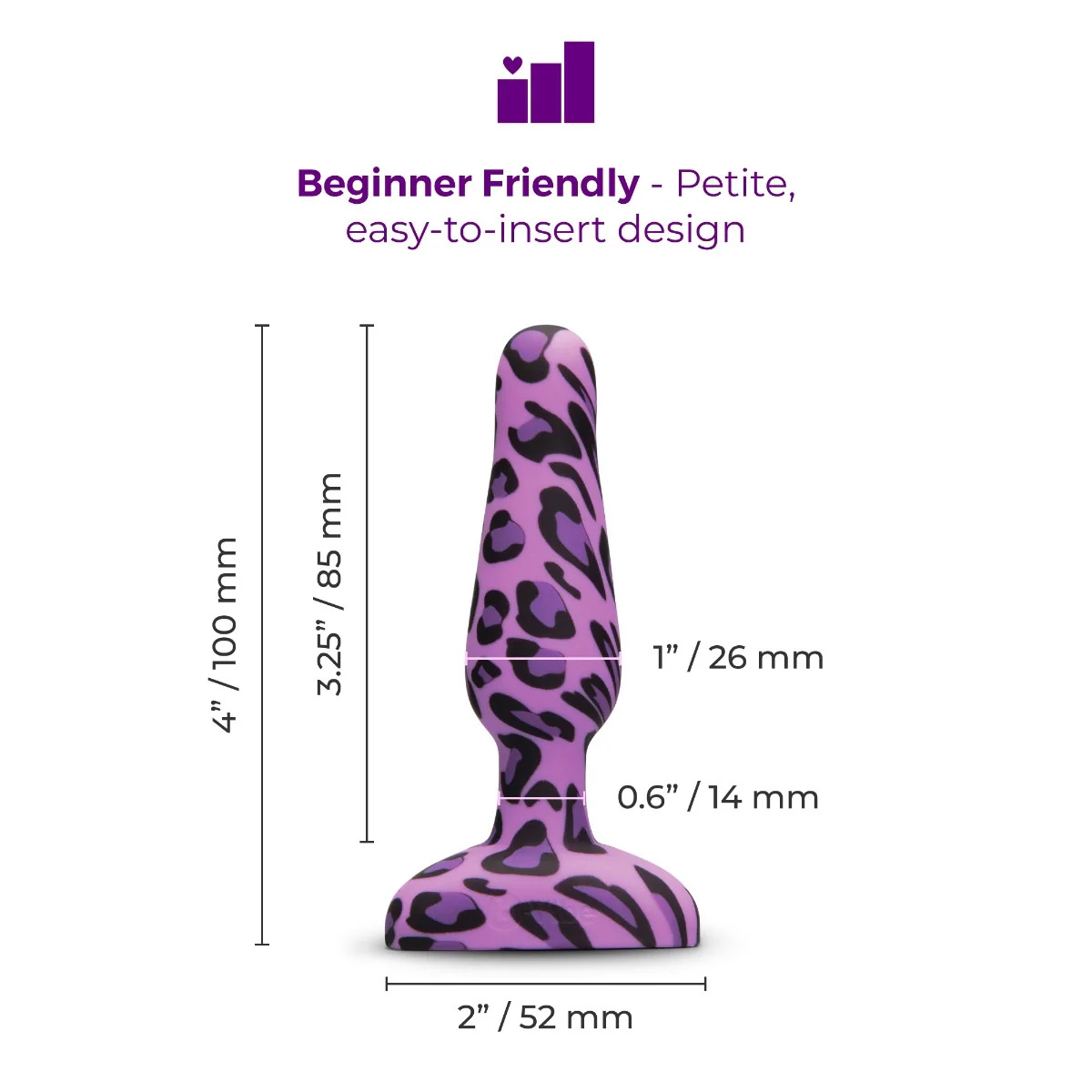 b-Vibe Leopard Novice Plug Special Edition Vibrating Anal Plug - Image 21