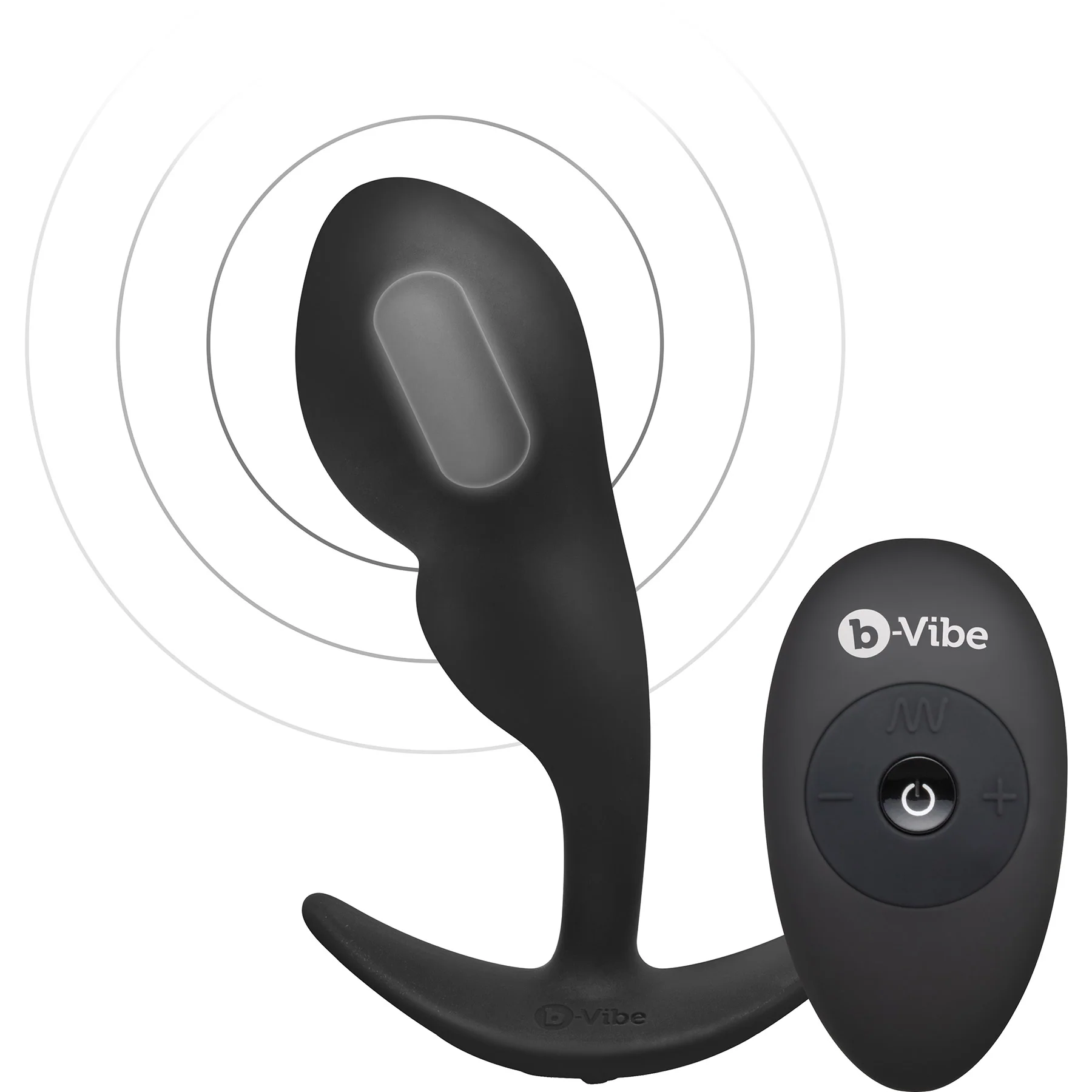 b-Vibe P-Spot Snug Plug Weighted & Vibrating Silicone Prostate Plug With Remote - Image 8