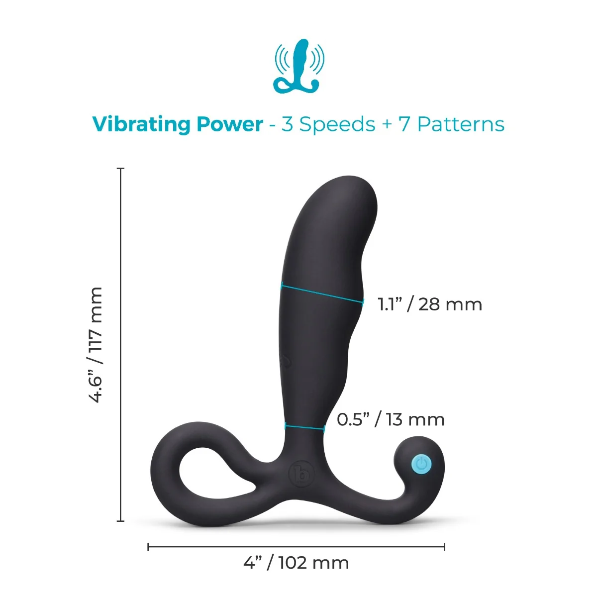 b-Vibe P-Spot Vibing Hands-Free Rechargeable Vibrating Silicone Prostate Massager - Image 11