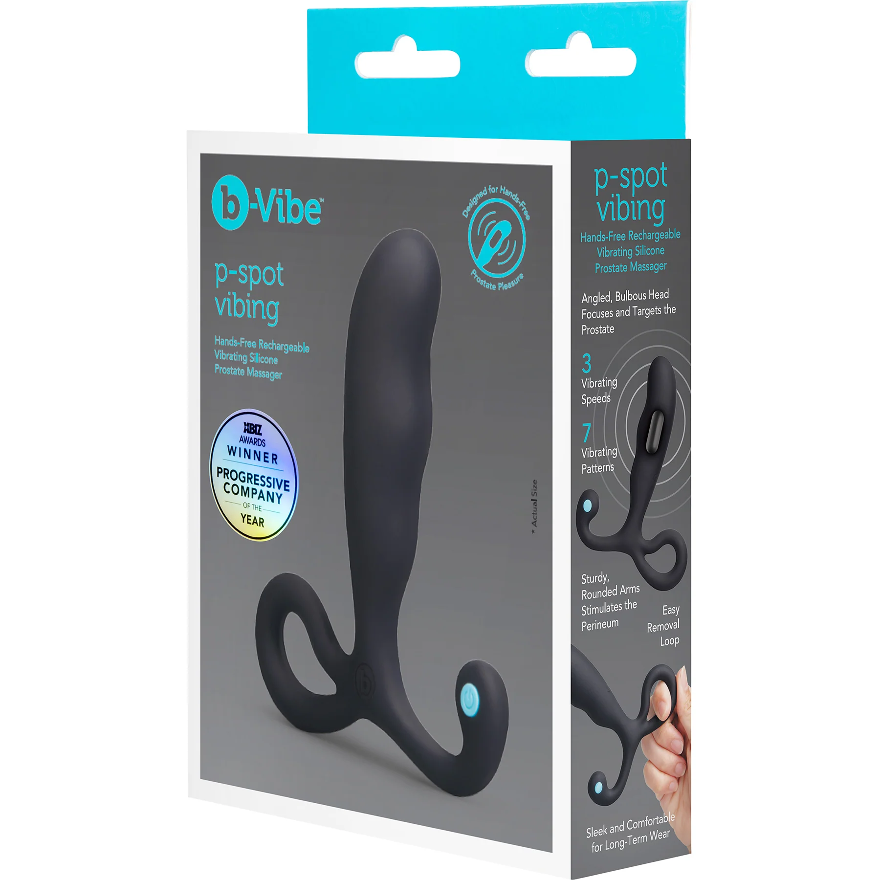 b-Vibe P-Spot Vibing Hands-Free Rechargeable Vibrating Silicone Prostate Massager - Image 16